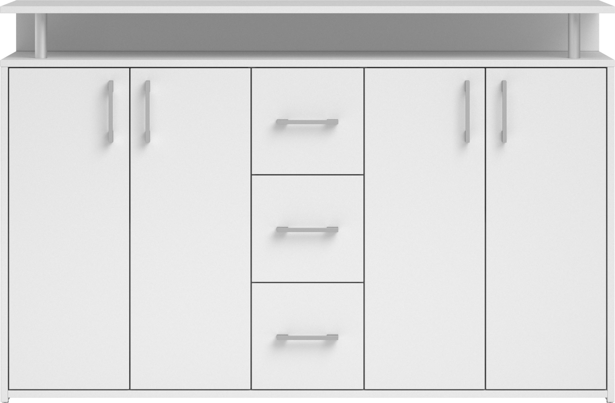 Thumbnail - HBZ Sideboard "Drivno Sideboard, B/H/T 139x90x34 cm" Breite 139cm, Kugelauszug, Einlegeböden verstellbar, 3 Schubkästen