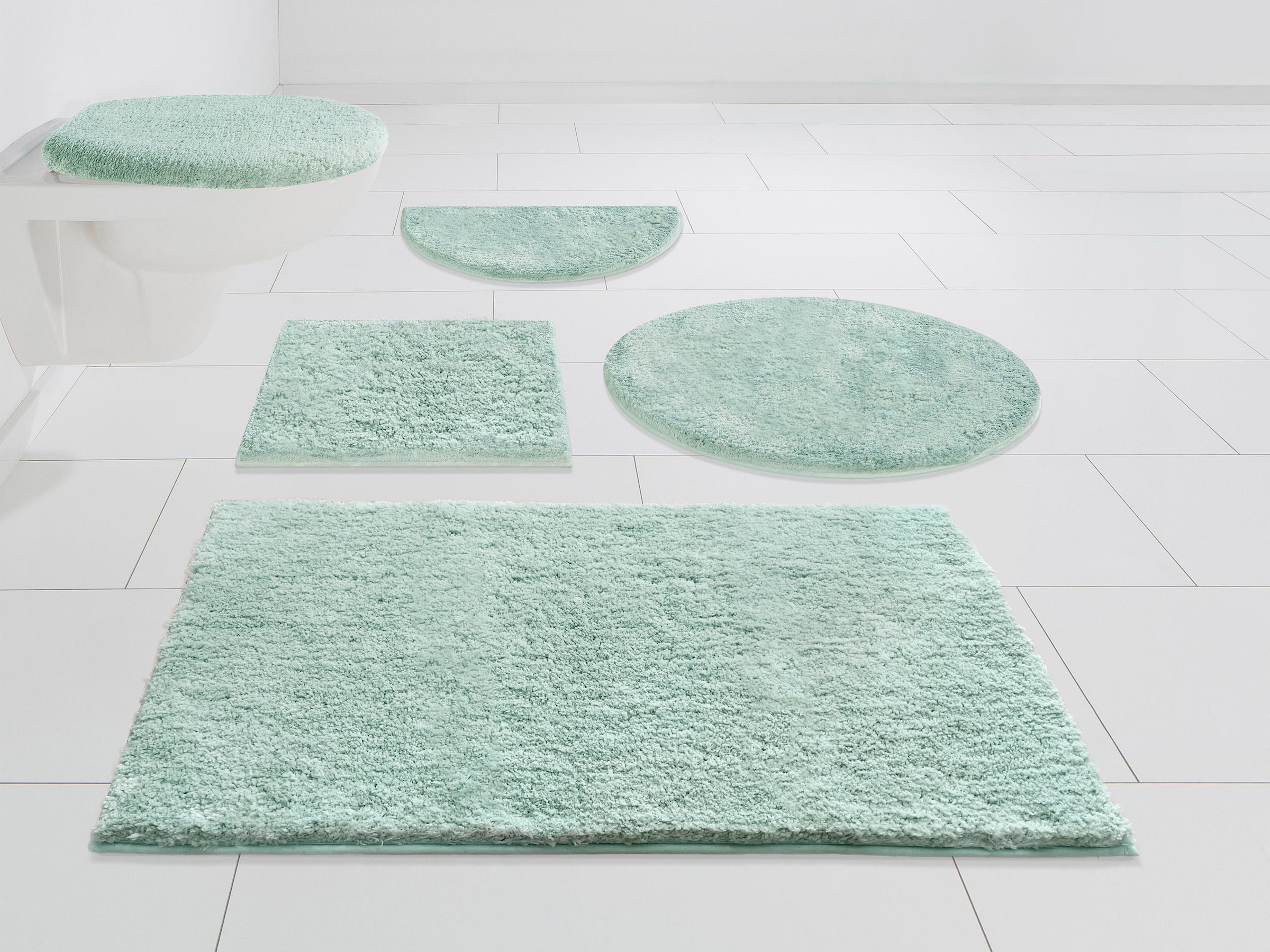 my home Badematte "Jos, Badvorleger, Badezimmer Teppich" Höhe 22 mm rutschh günstig online kaufen