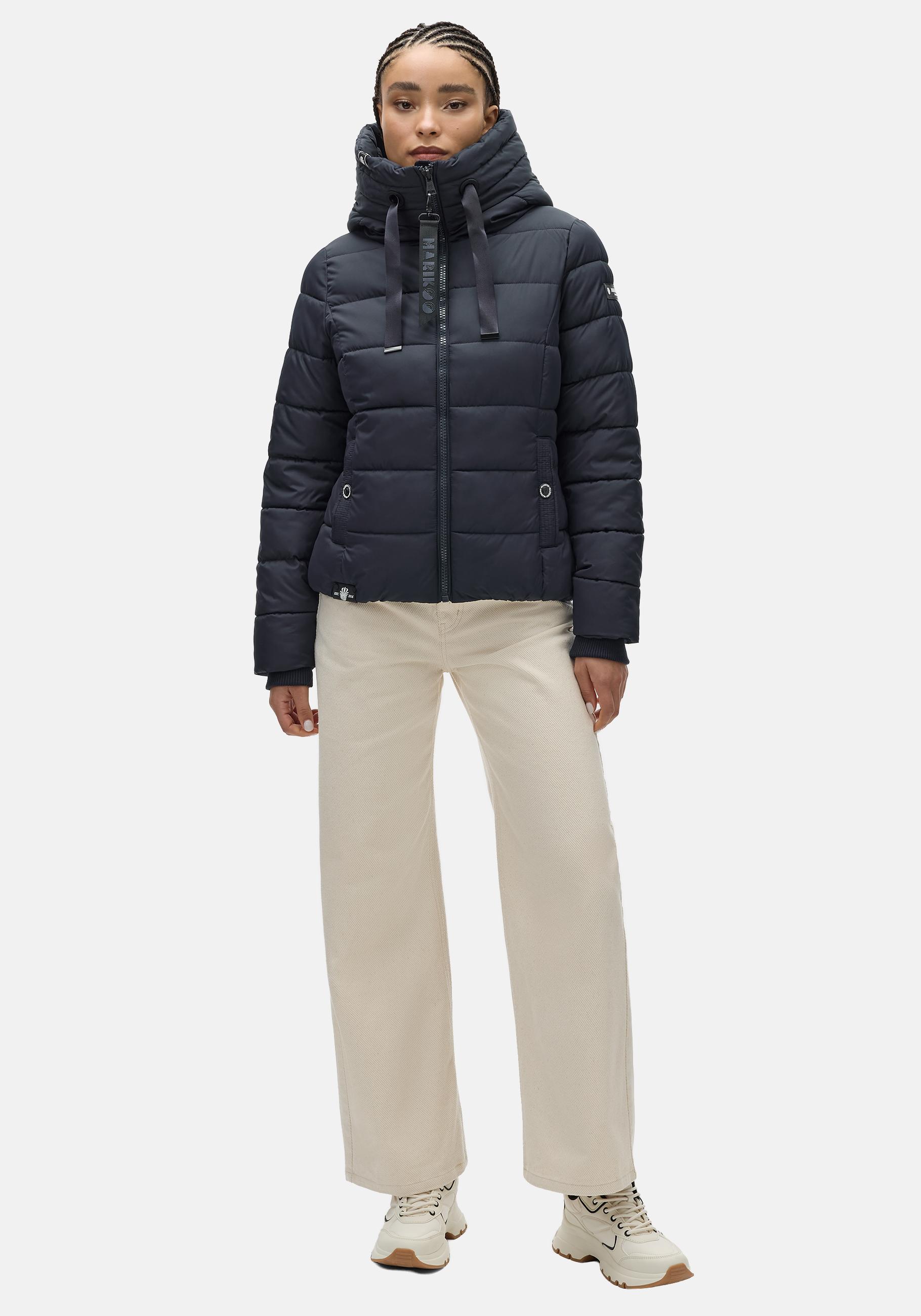 Marikoo Steppjacke "Amayaa-1" mit Kapuze Gesteppte Damen Jacke mit großer Kapuze