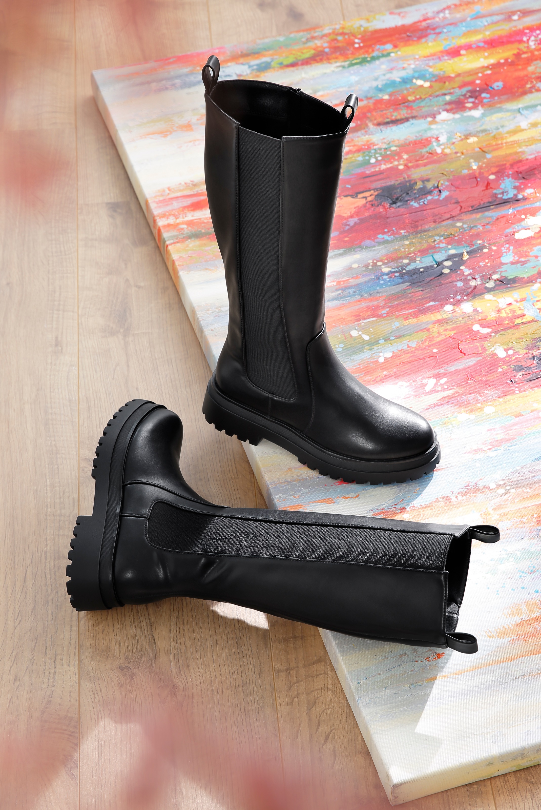 Aniston SHOES Stiefel, mit Stretcheinsatz und Reißverschluss - NEUE KOLLEKT günstig online kaufen