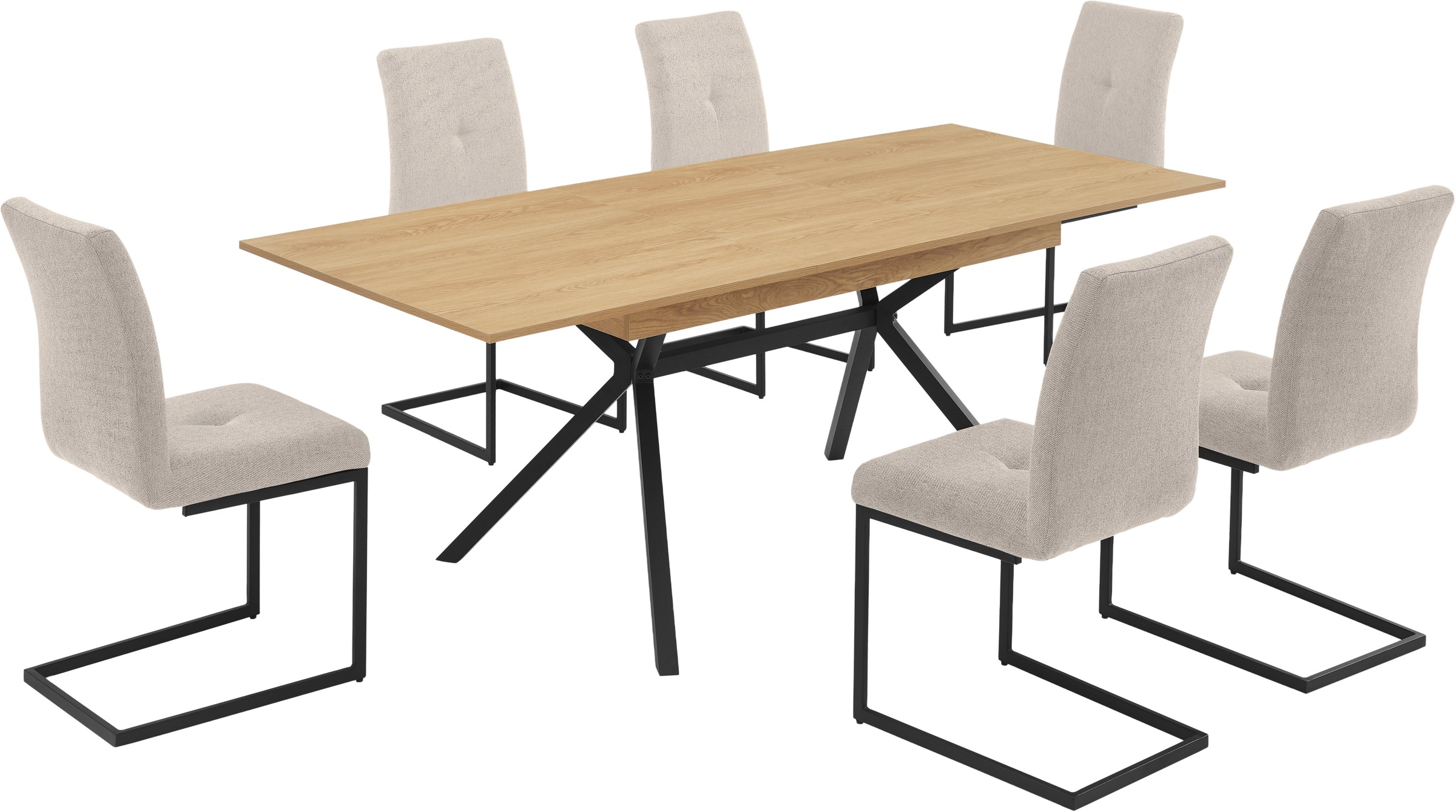 OTTO home Esszimmerstuhl "Vendy" (Set) 2 Stk.mit verstellbaren Füßen und ro günstig online kaufen