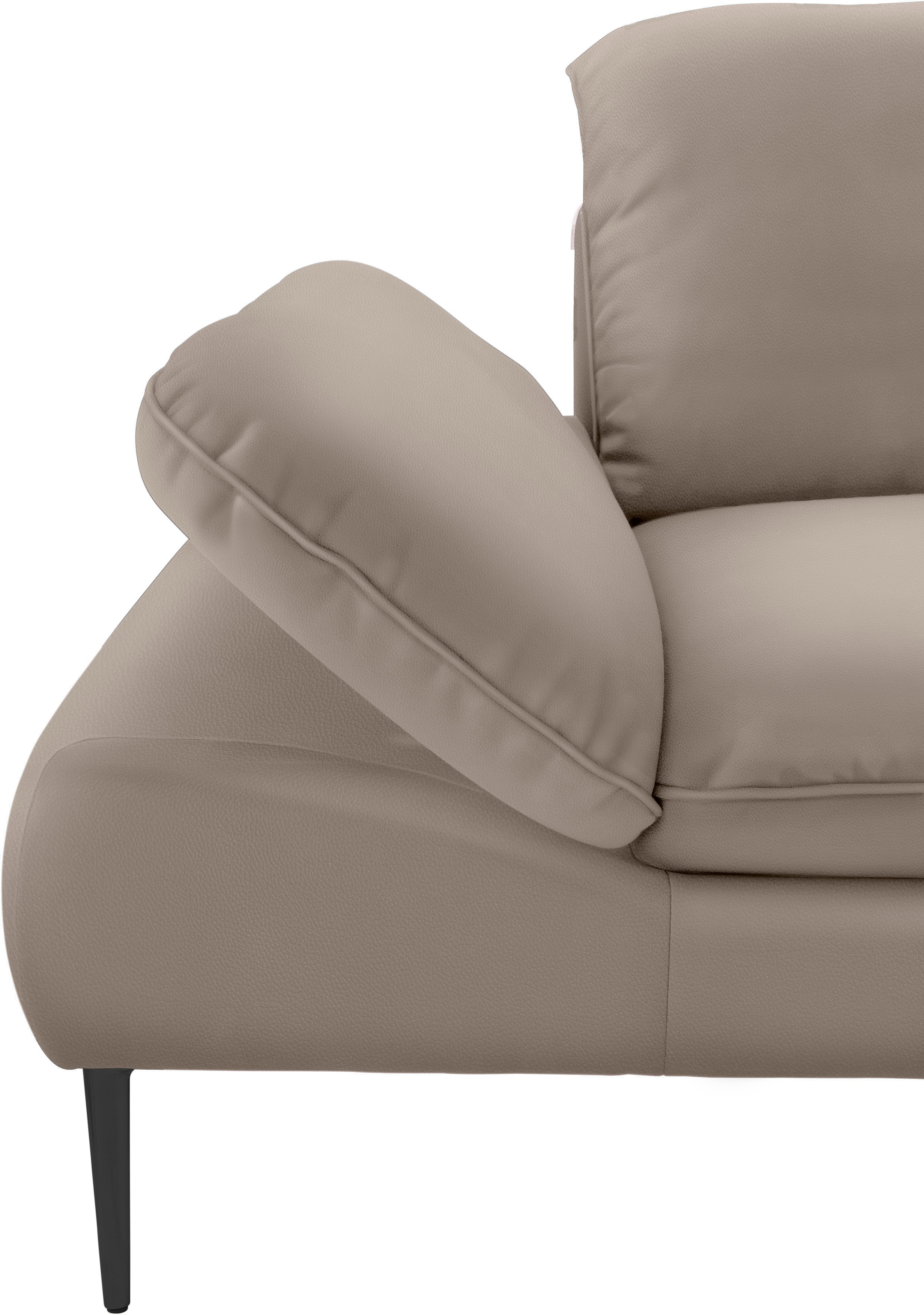 W.SCHILLIG Ecksofa »enjoy&MORE, Designsofa, elegant und bequem, L-Form«, Sitztiefenverstellung, Füße schwarz pulverbeschichtet, Breite 310 cm