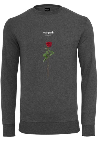 MisterTee Kapuzenpullover »Herren Lost Youth Rose Crewneck«, (1 tlg.)