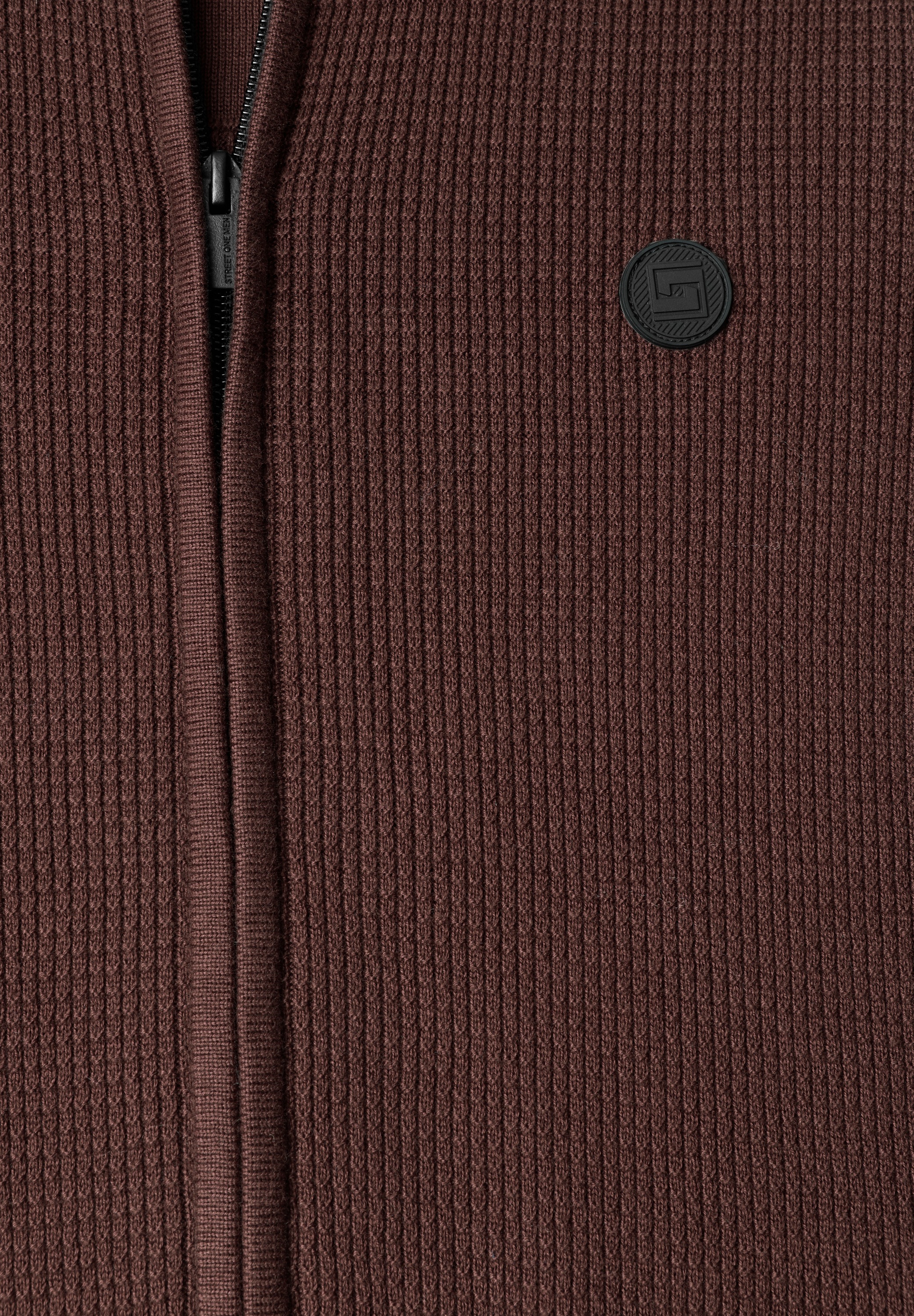 STREET ONE MEN Cardigan mit Stehkragen