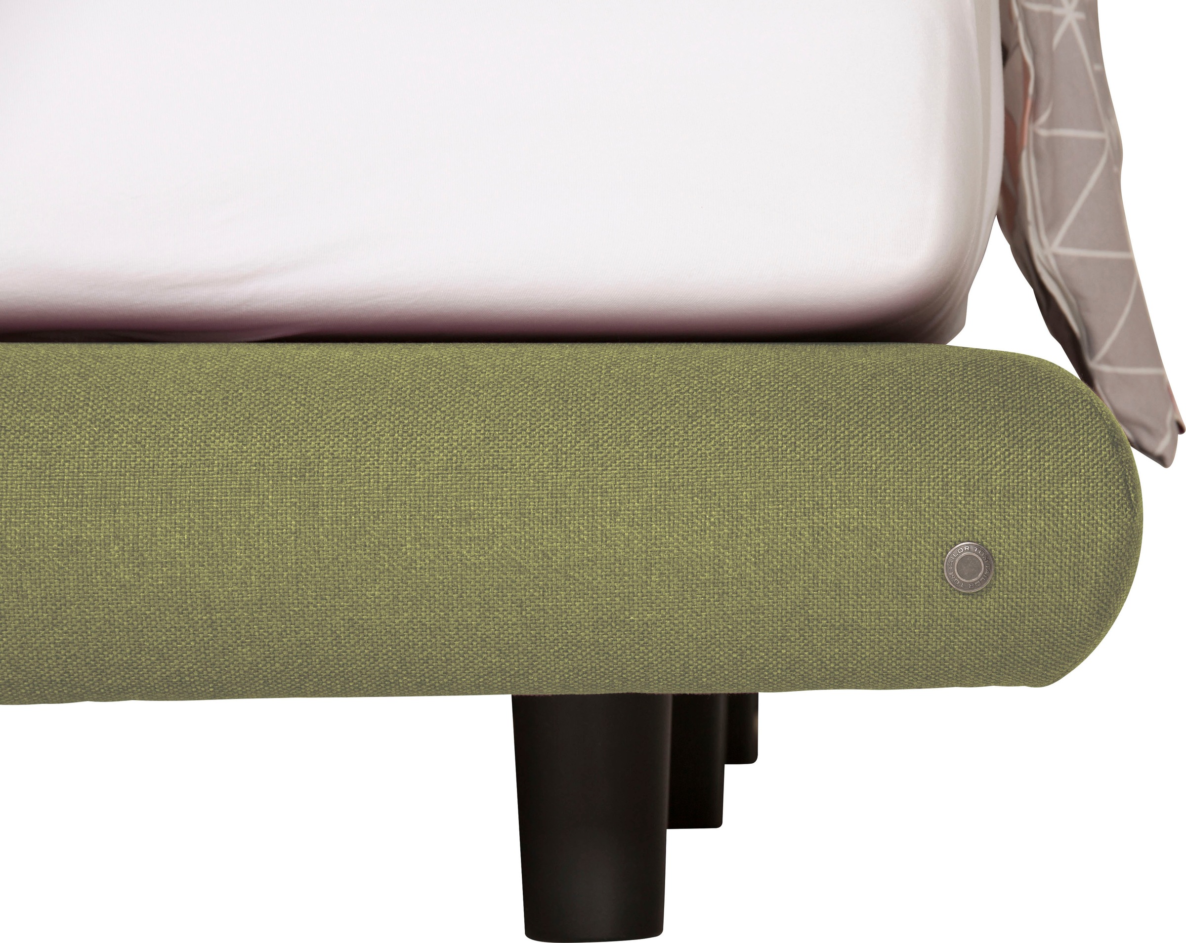 TOM TAILOR Boxspringbett »SOHO PILLOW BOX«, in Schwebeoptik, Kopfteil in Kissenform mit Knopfprint, Höhe 120 cm