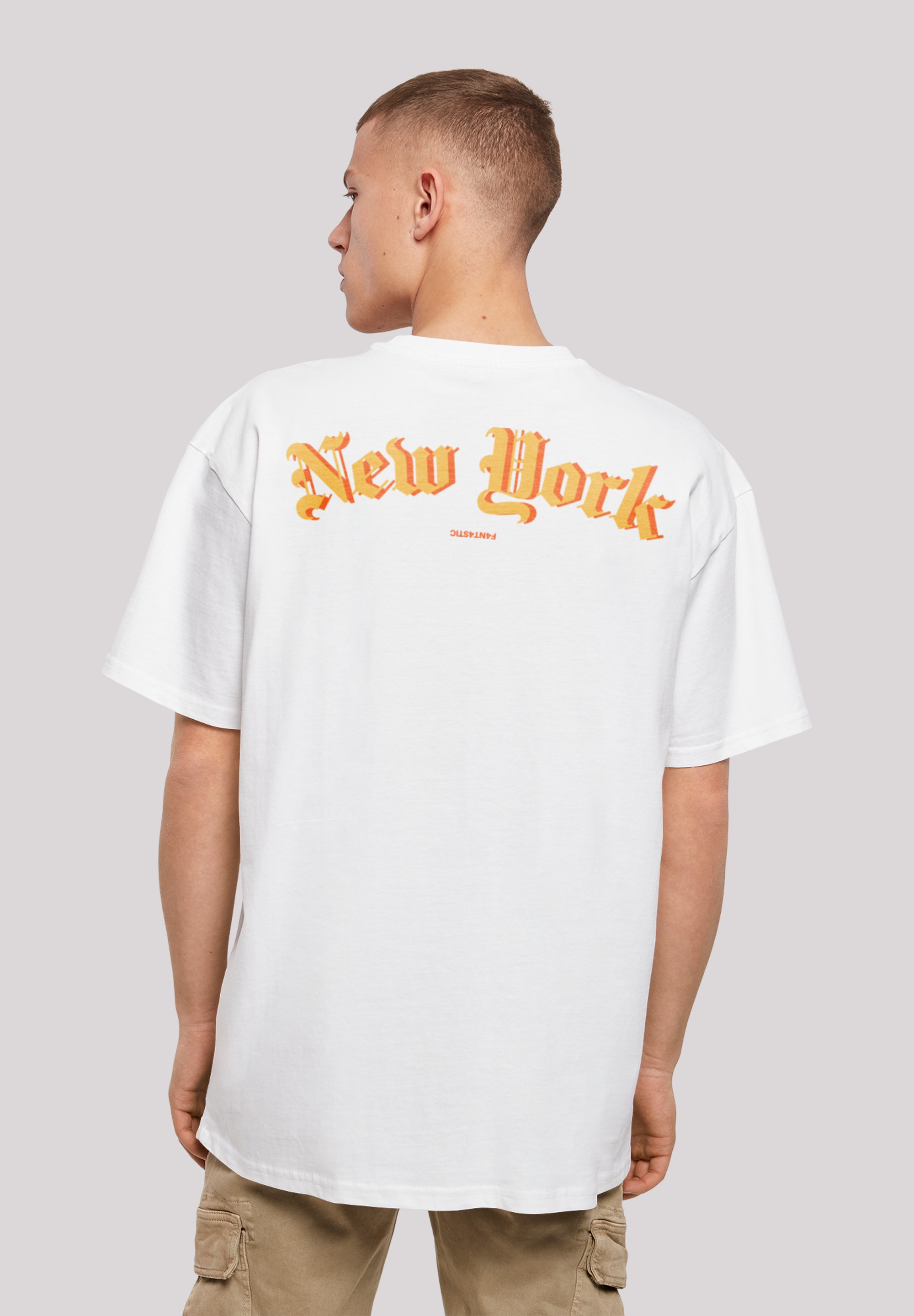 F4NT4STIC T-Shirt "New York Orange OVERSIZE TEE", Print