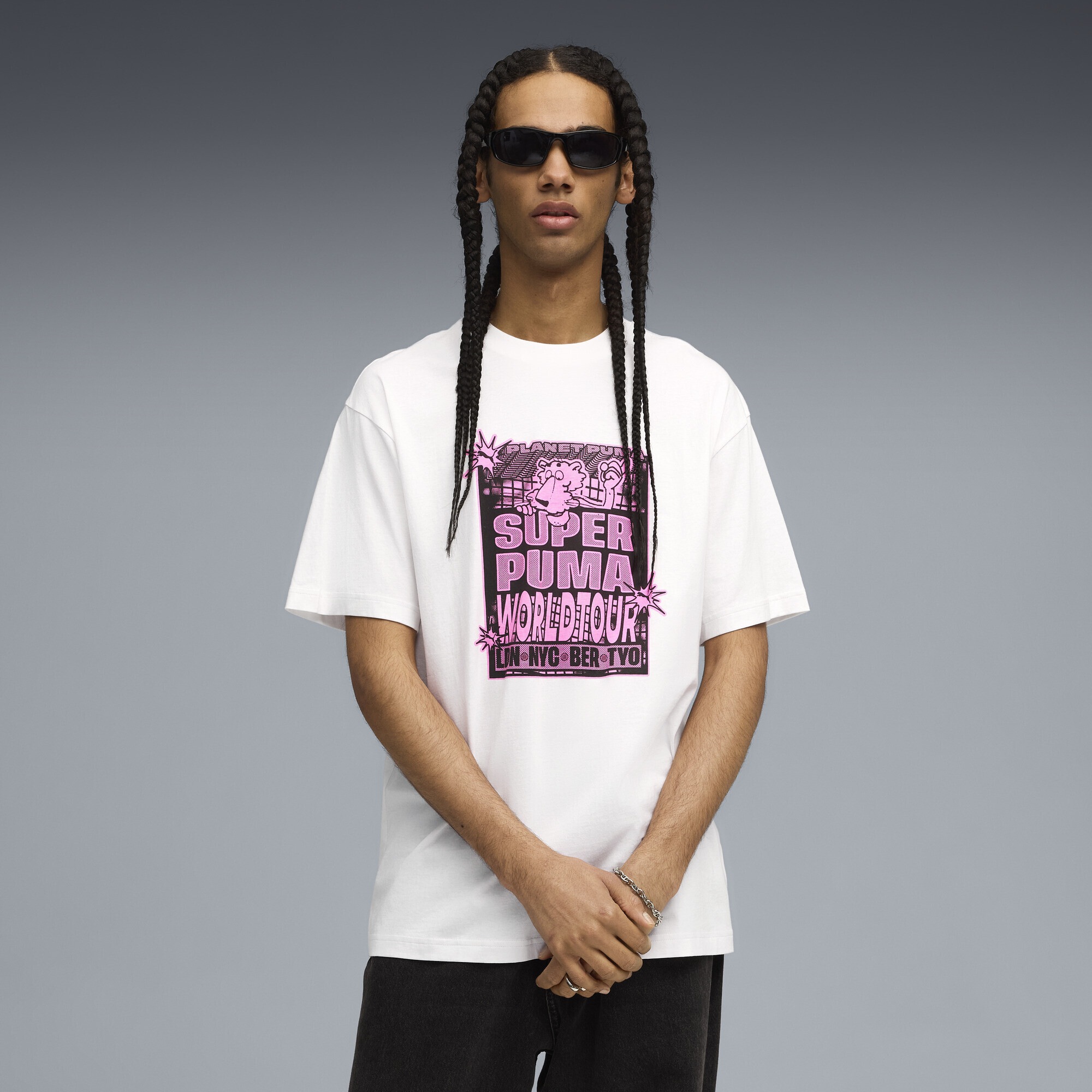 PUMA T-Shirt »Graphic SUPER PUMA World Tour Relaxed T-Shirt Herren«