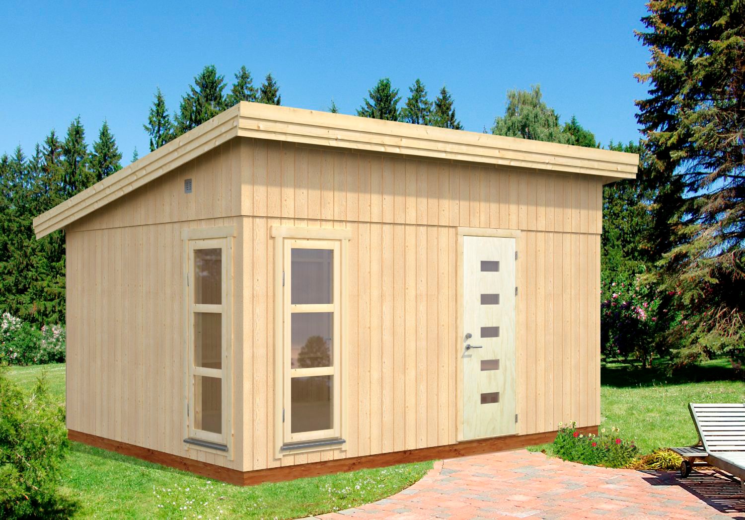 Palmako Gartenhaus »Nordic Haus Etta«, inklusive Fußboden