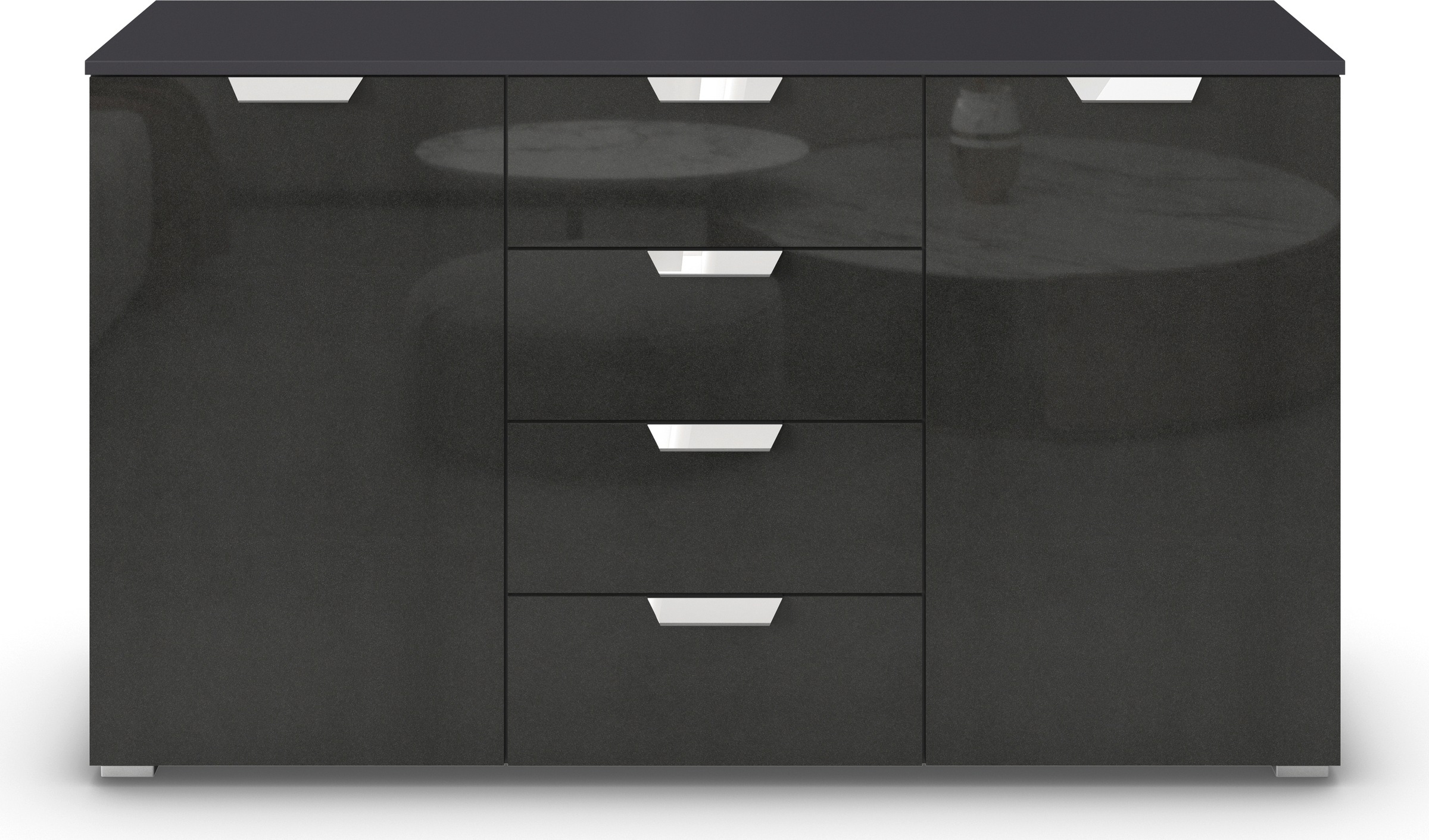 rauch Kombikommode »Glamour by Aditio«, mit Hochglanzfront, 4 Schubladen mit Softclose-Funktion