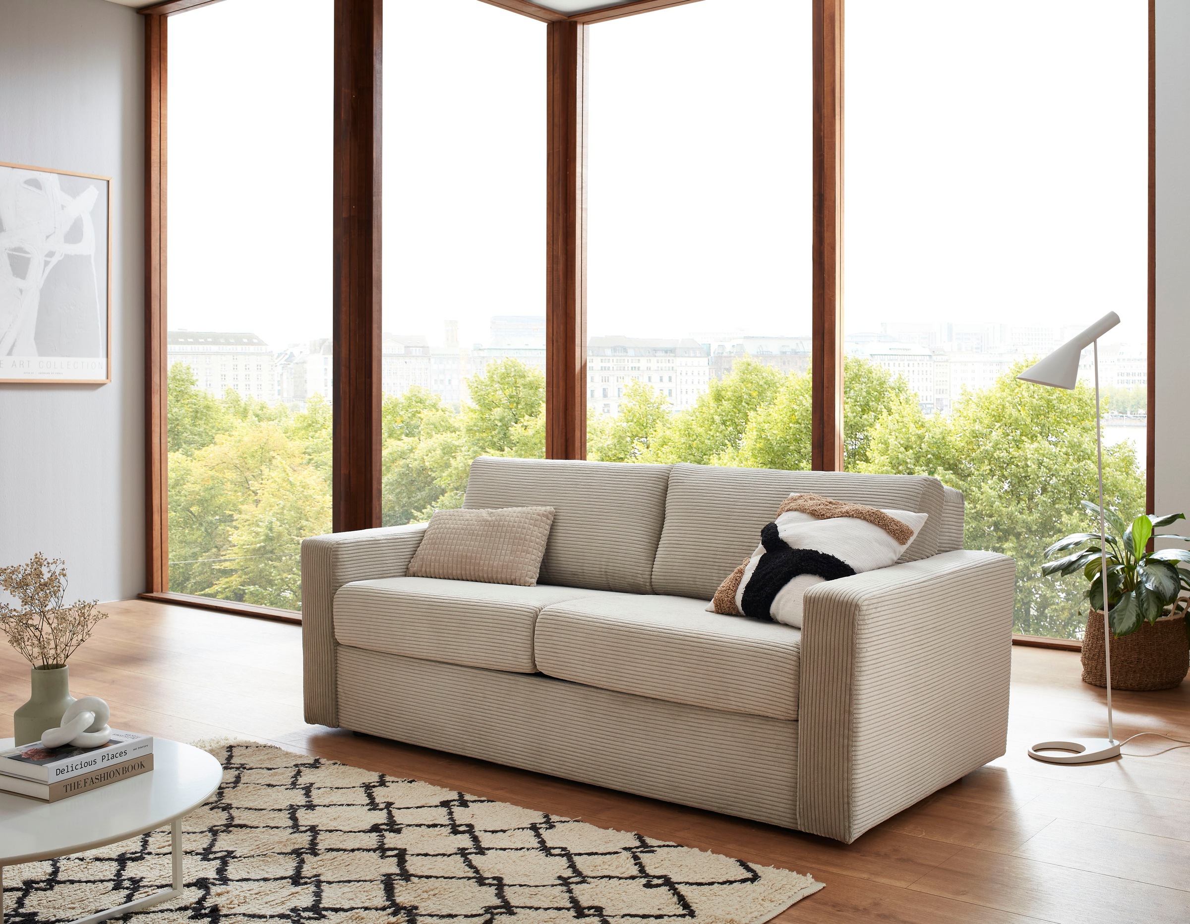 ATLANTIC home collection Schlafsofa "Rolando, B: 196 cm, Liegefl. 140x190 c günstig online kaufen