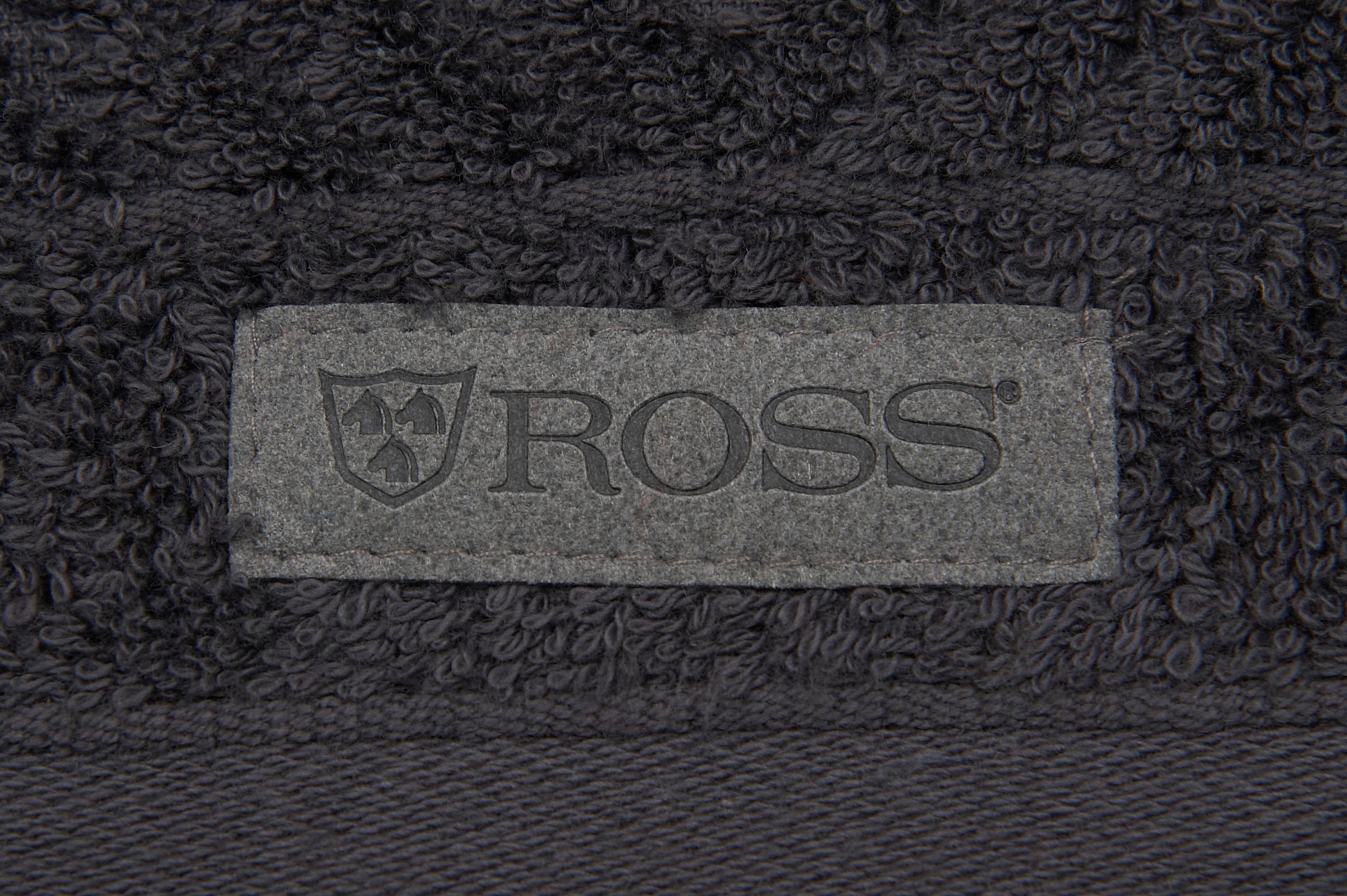 ROSS Duschtuch »Smart«, (1 St.), Uni-Rippe mit Velourslabel