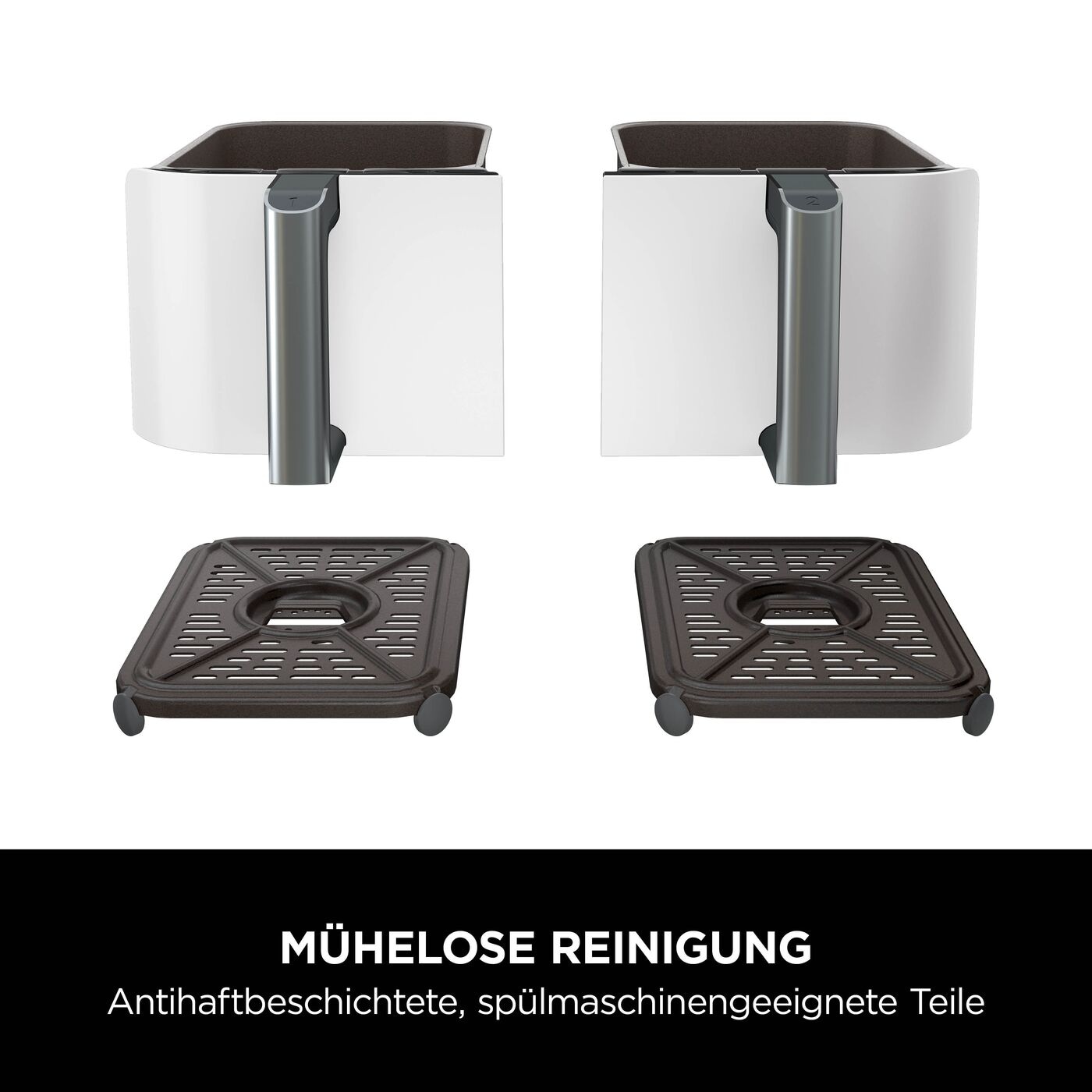 NINJA Heißluftfritteuse »Foodi MAX Dual Zone Heißluftfritteuse AF400EUWH« 2470 W Zwei Gerichte auf zwei Arten gleichzeitig garen