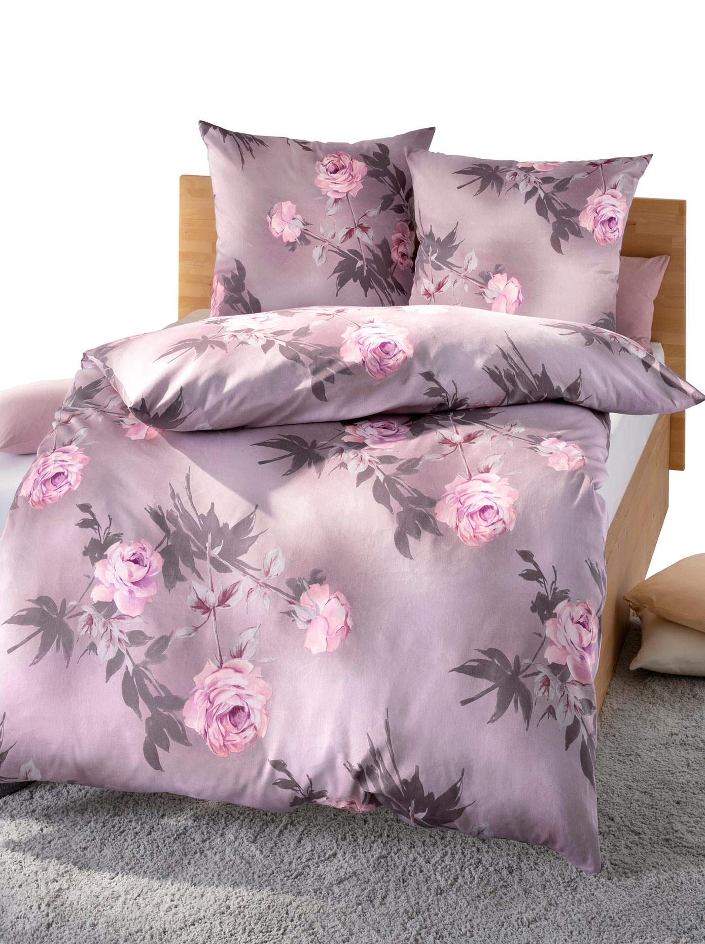Linge de lit disponible en taies d'oreiller individuelles - - Vieux Rose