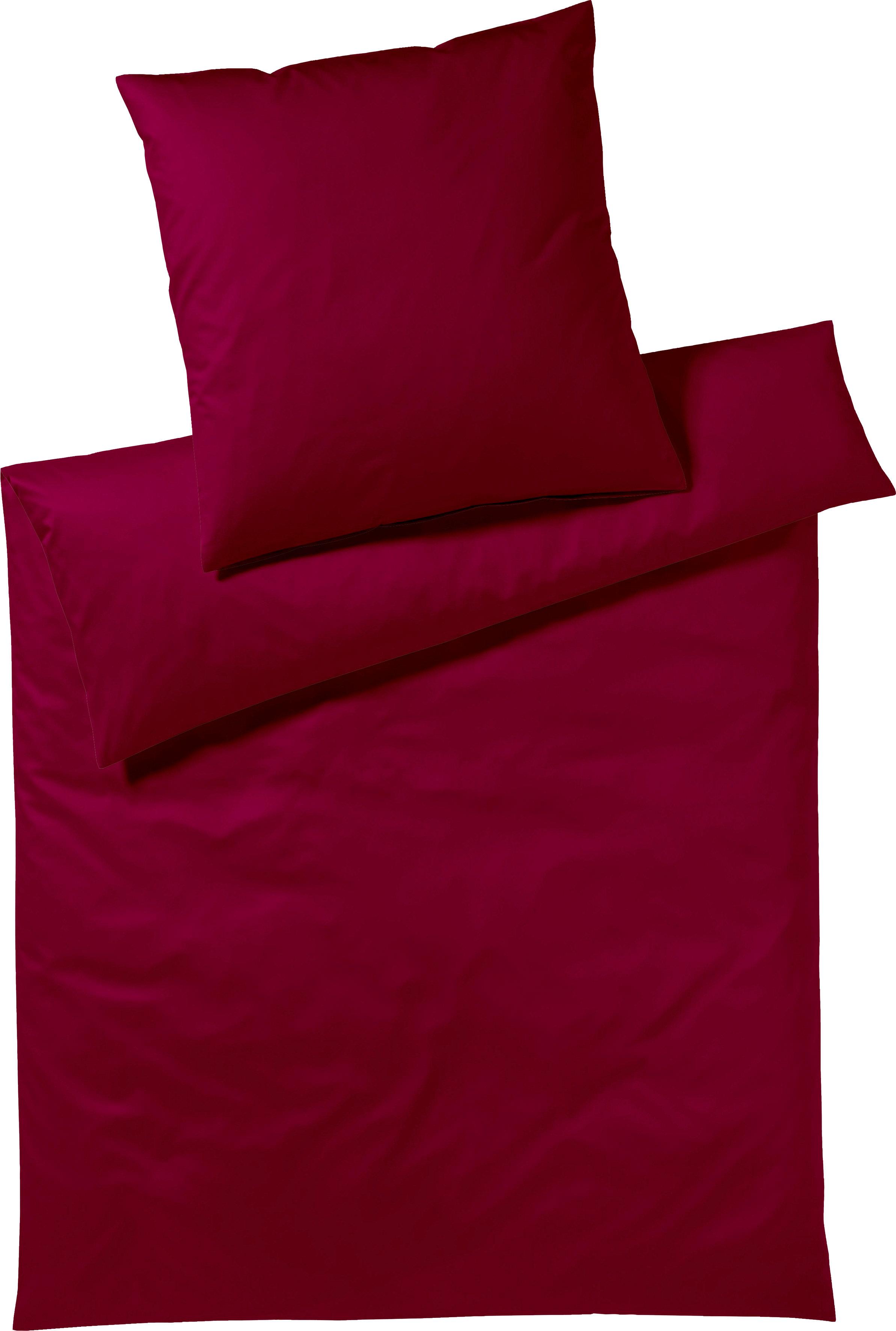 Yes for Bed Bettwäsche "Pure & Simple Uni in Gr. 135x200, 155x220 oder 200x200 cm" 3 Stk. Bettwäsche aus Baumwolle, zeitlose Bettwäsche mit seidigem Glanz
