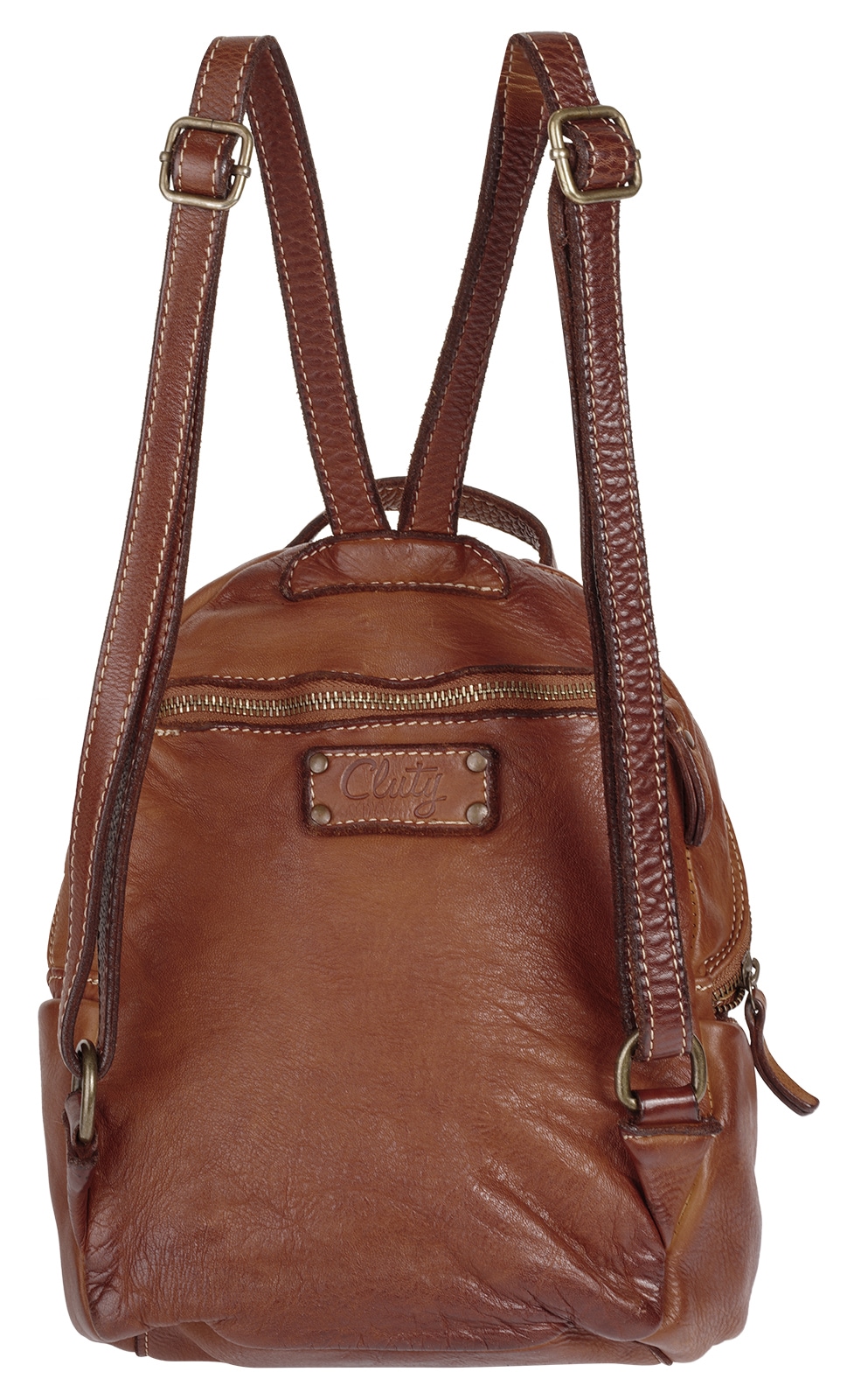 Cluty Cityrucksack, echt Leder, Made in Italy