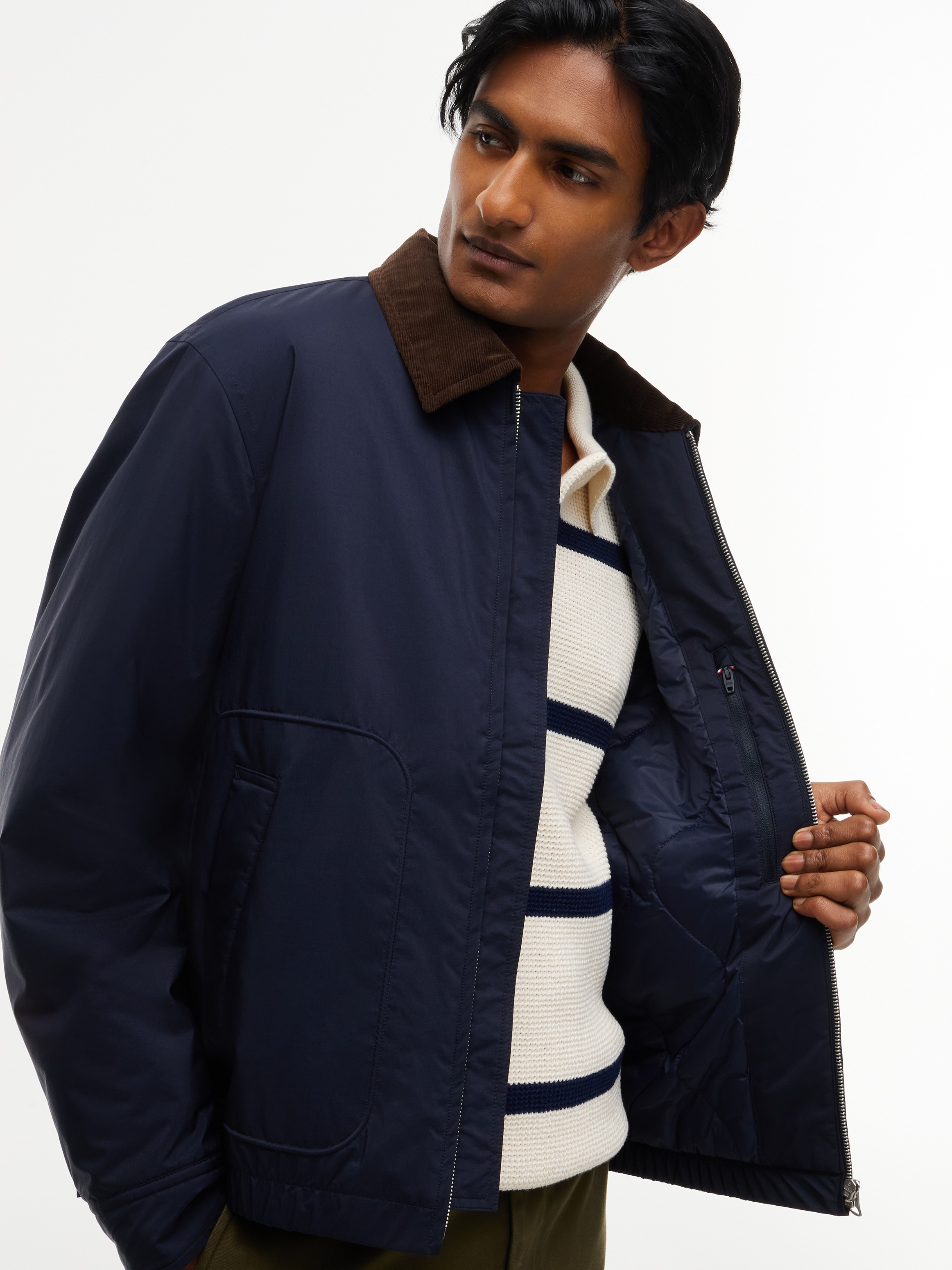 Tommy Hilfiger Blouson »SURPLUS PADDED IVY« mit elastischem Bund, kontrastfarbener Kragen