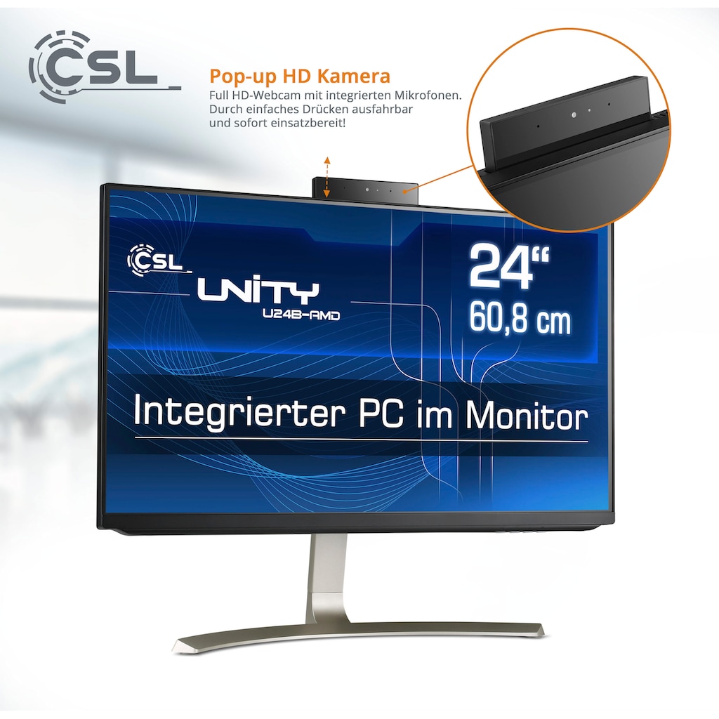 CSL All-in-One PC »Unity U24B-AMD / 5650GE / 1000 GB / 16 GB RAM / Win 11«