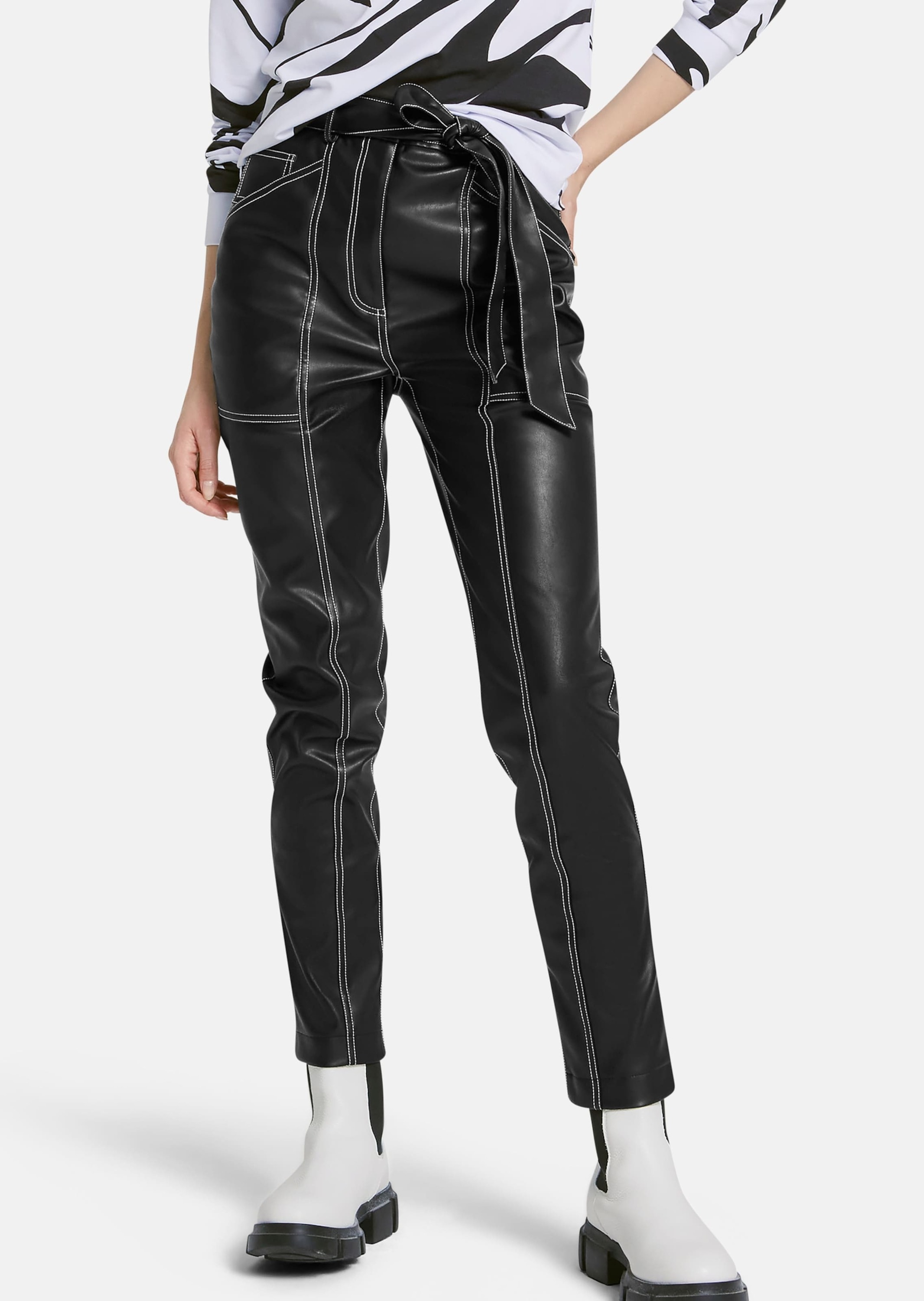 MADELEINE Stoffhose "Hose Kunstlederhose" günstig online kaufen