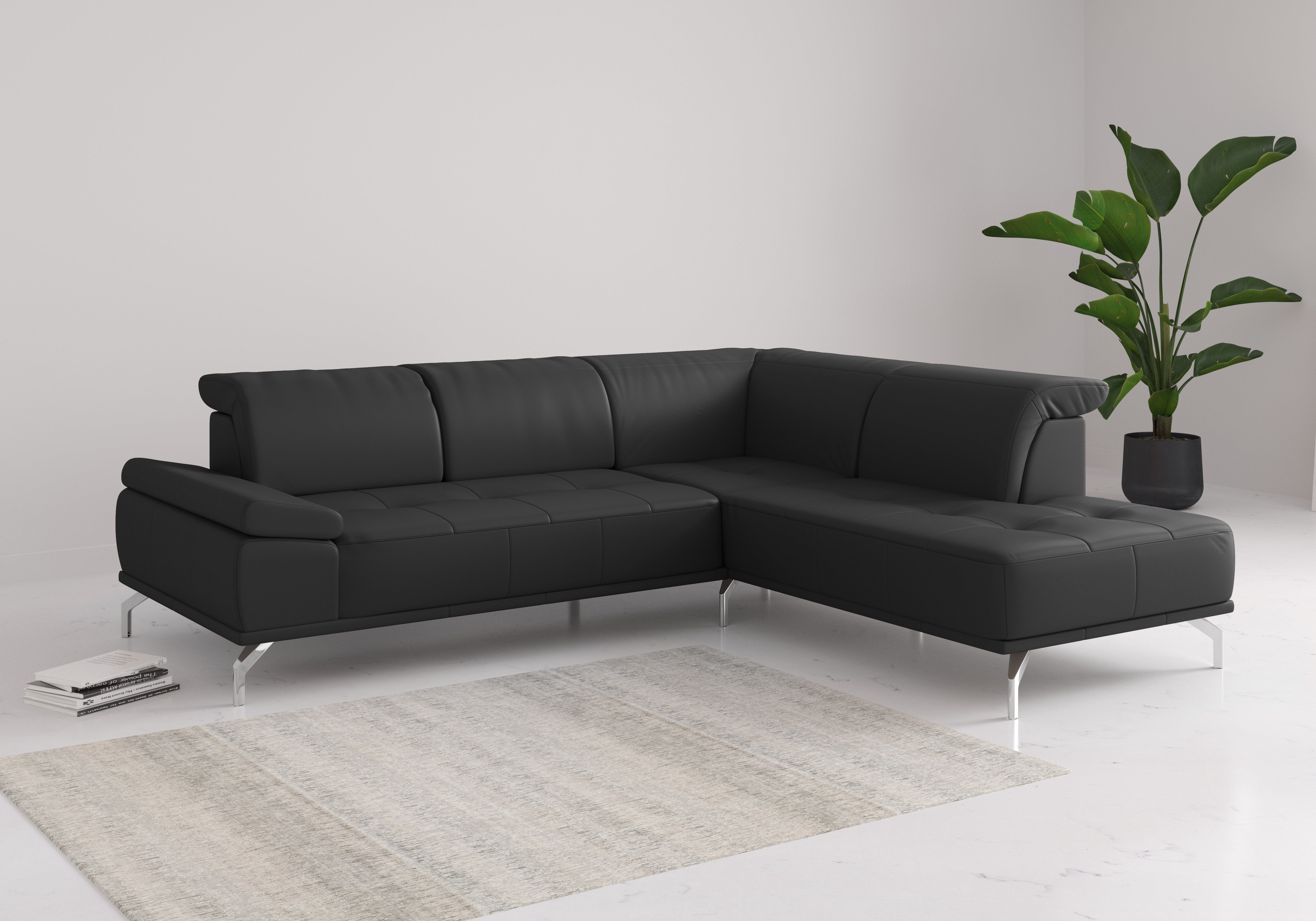 OTTO home Ecksofa "Caluna" Inkl.Sitztiefenverstellung, wahlweise mit Kopf- und Armteilverstellung