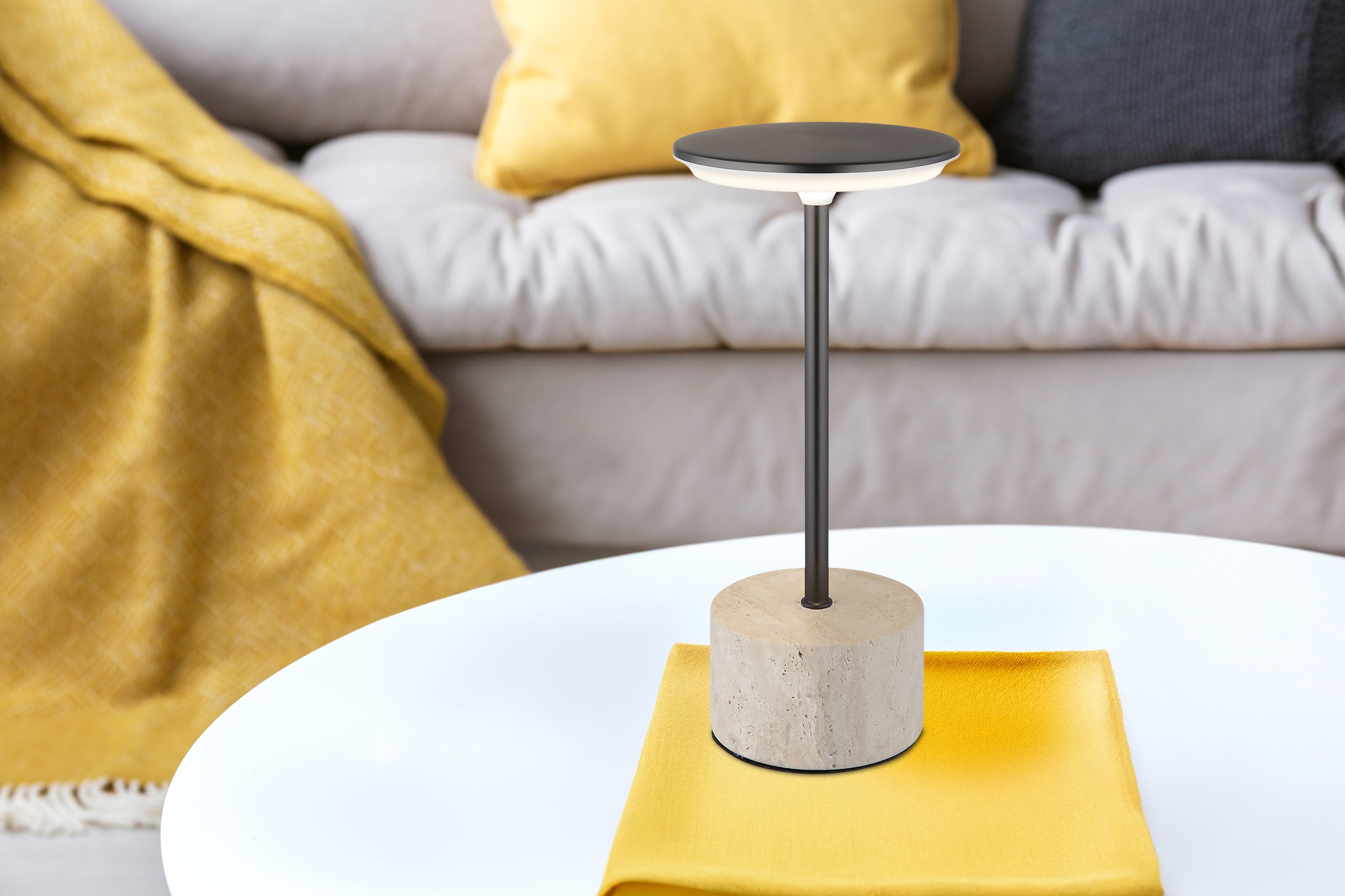 GLOBO LIGHTING Tischleuchte »LAURENA« LED-Modul 1 Stk. Akku Tischleuchte für Wohn- & Schlafzimmer