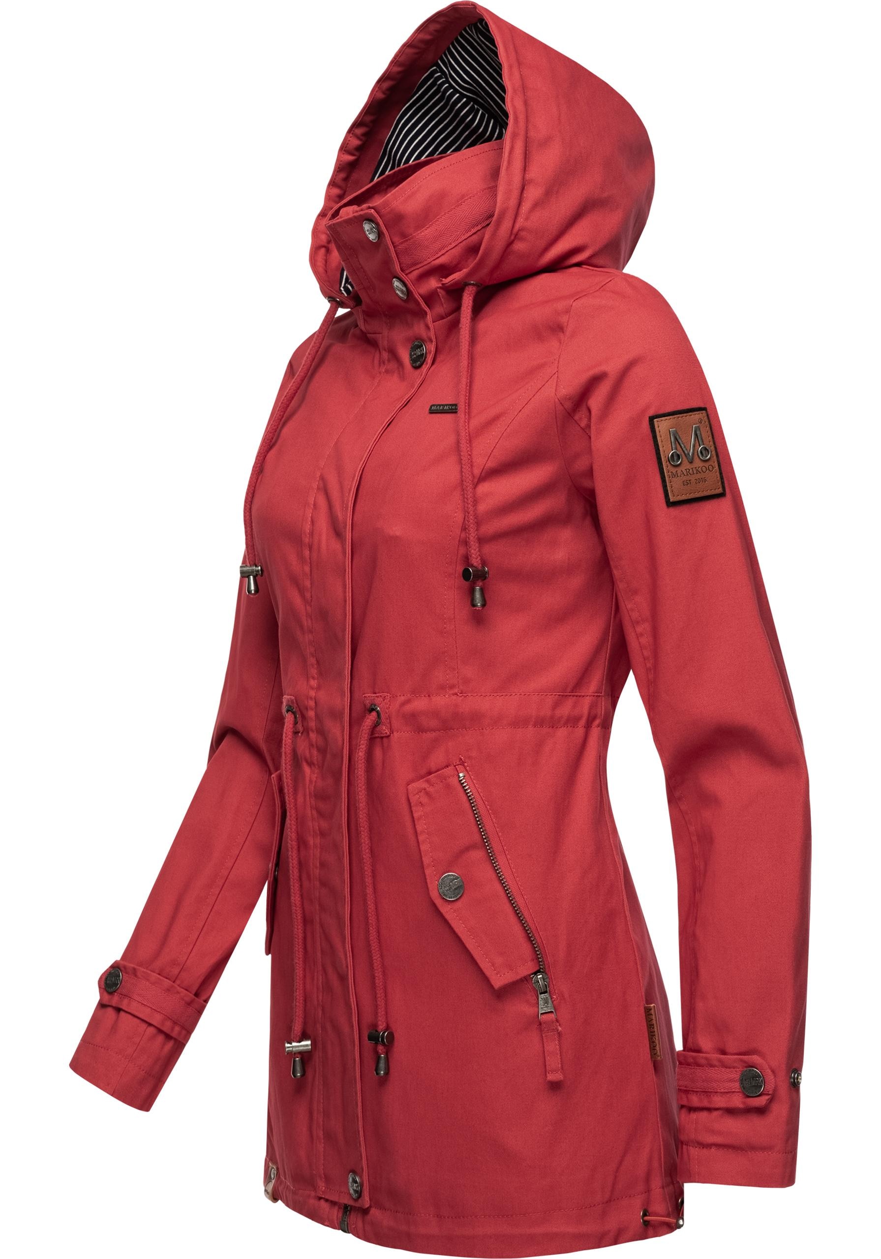 Baumwoll Übergangsjacke Kapuze, für Outdoorjacke BAUR großer mit Marikoo mit | modische »Nyokoo«, bestellen Kapuze