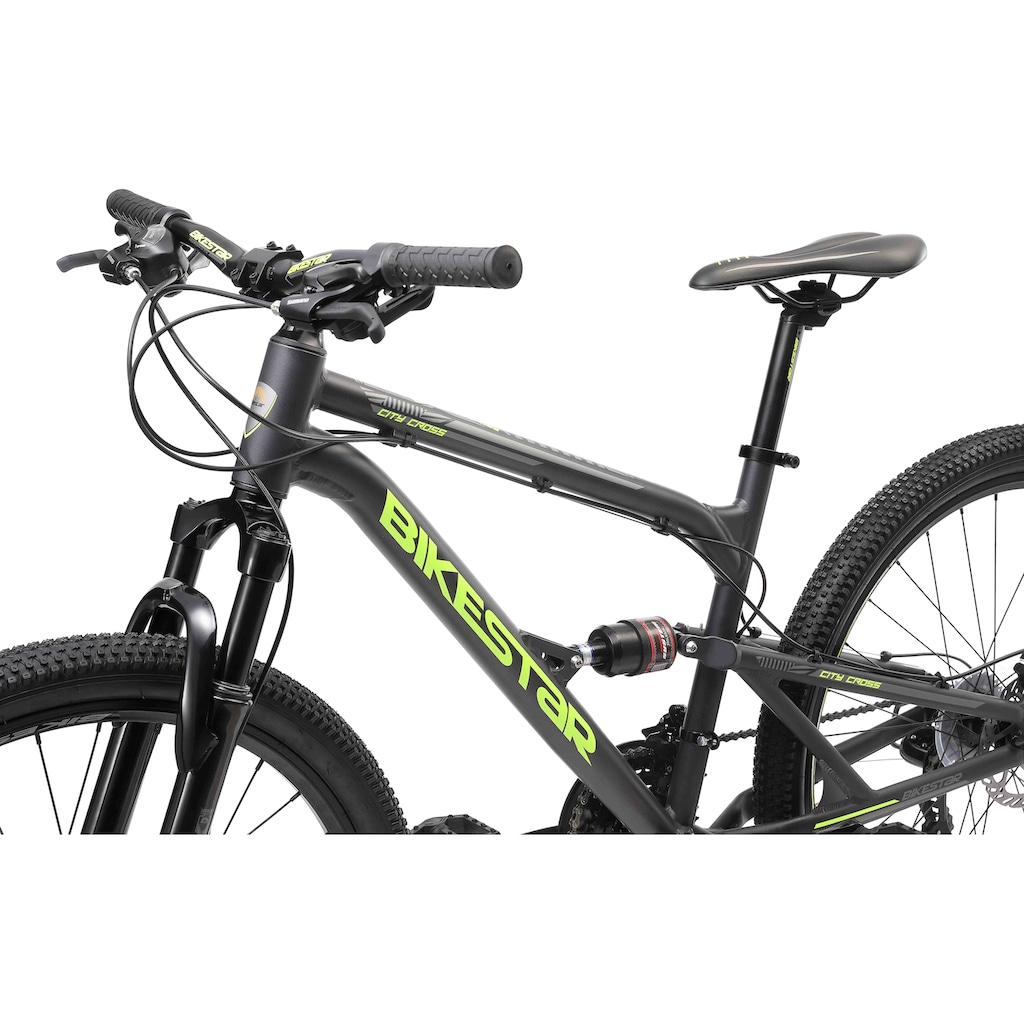 Bikestar Mountainbike, 21 Gang, Shimano, RD-TY300 Schaltwerk, Kettenschaltung