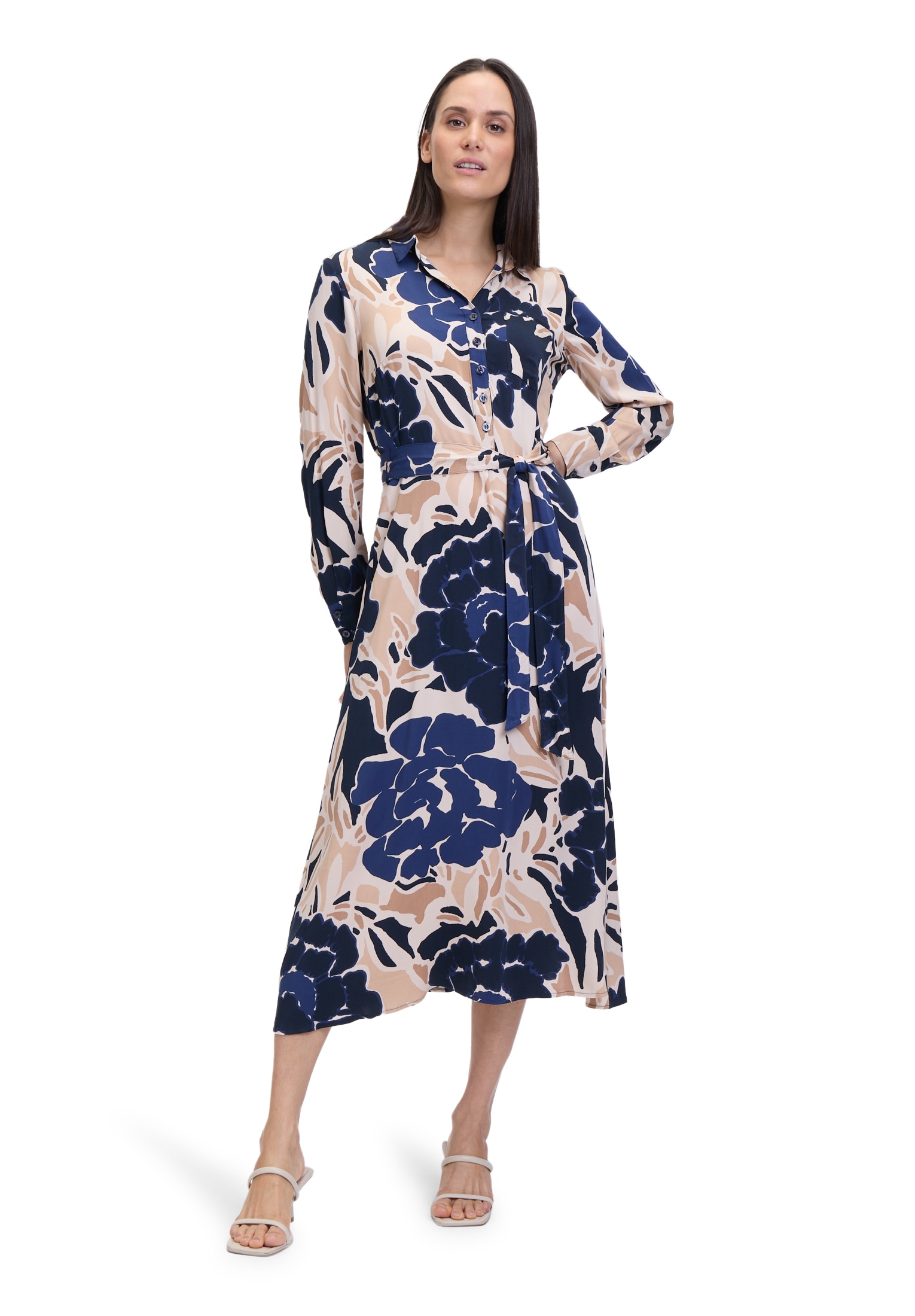 Betty Barclay Hemdblusenkleid "Betty Barclay Damen Hemdblusenkleid mit Bind günstig online kaufen