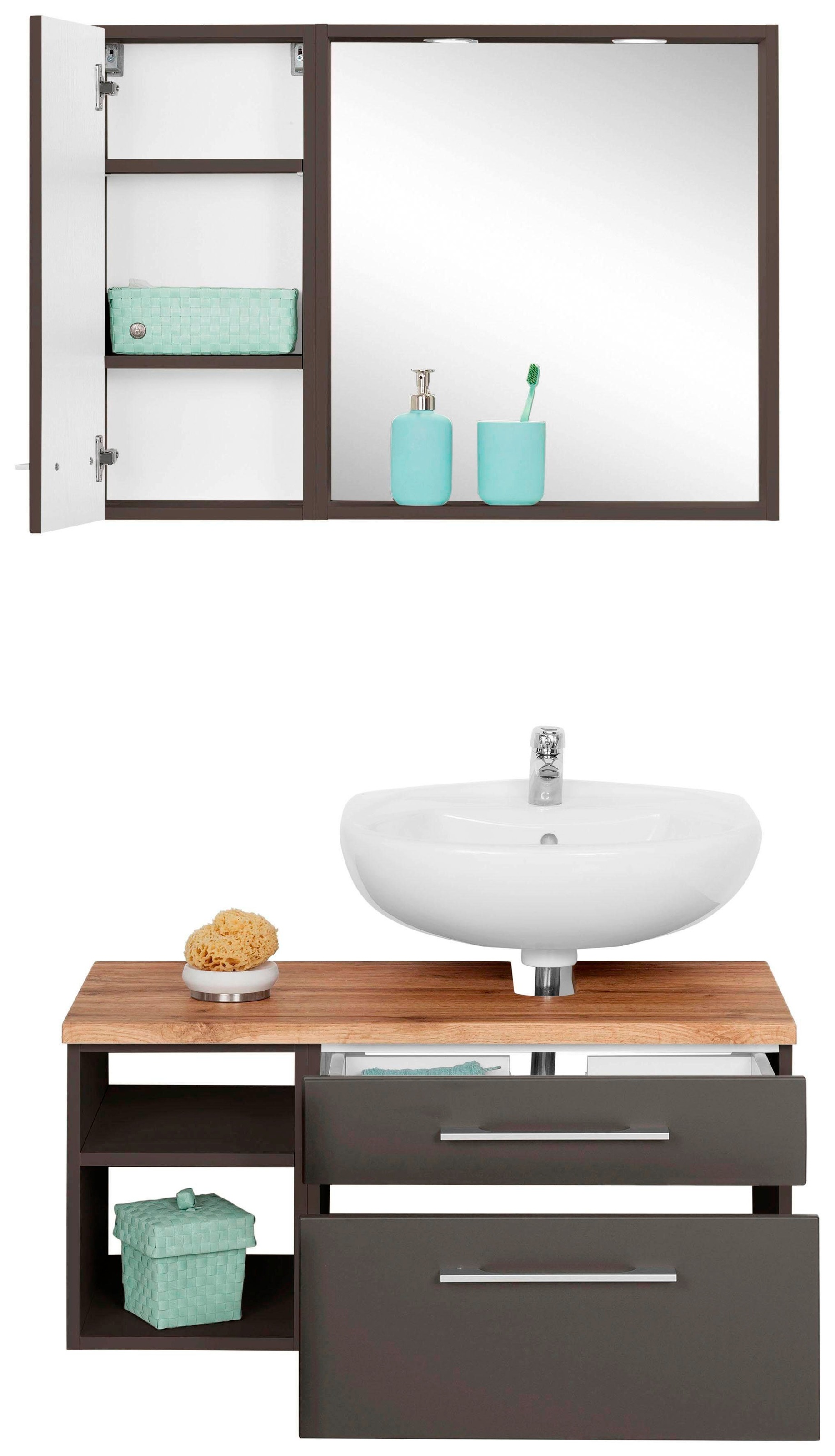 welltime Badmöbel-Set "Davos" 3 Stk. tlg. günstig online kaufen