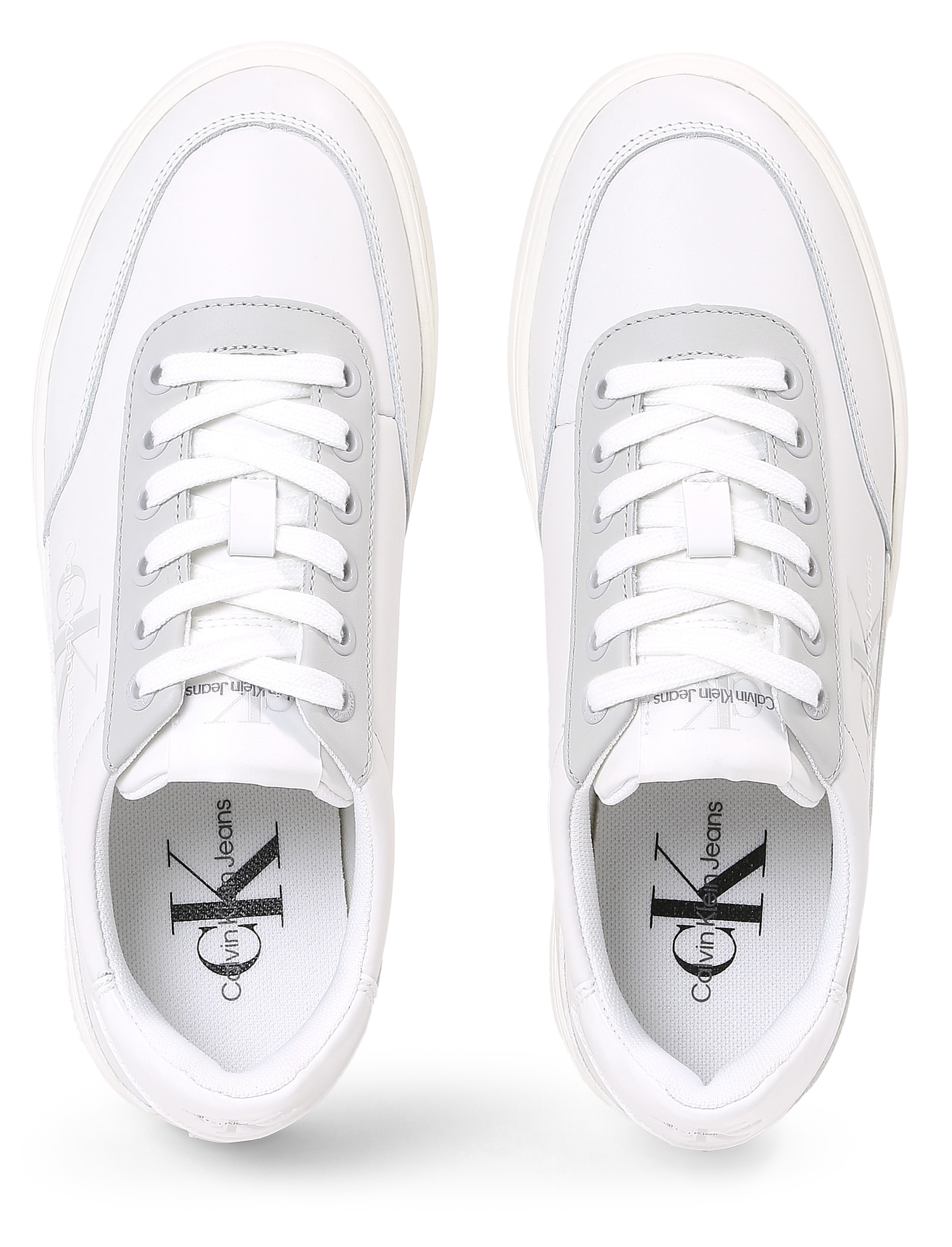 Calvin Klein Jeans Sneaker »CLASSIC CUPSOLE LOW LACE LTH ML«, mit Logoschriftzug, Freizeitschuh, Halbschuh, Schnürschuh