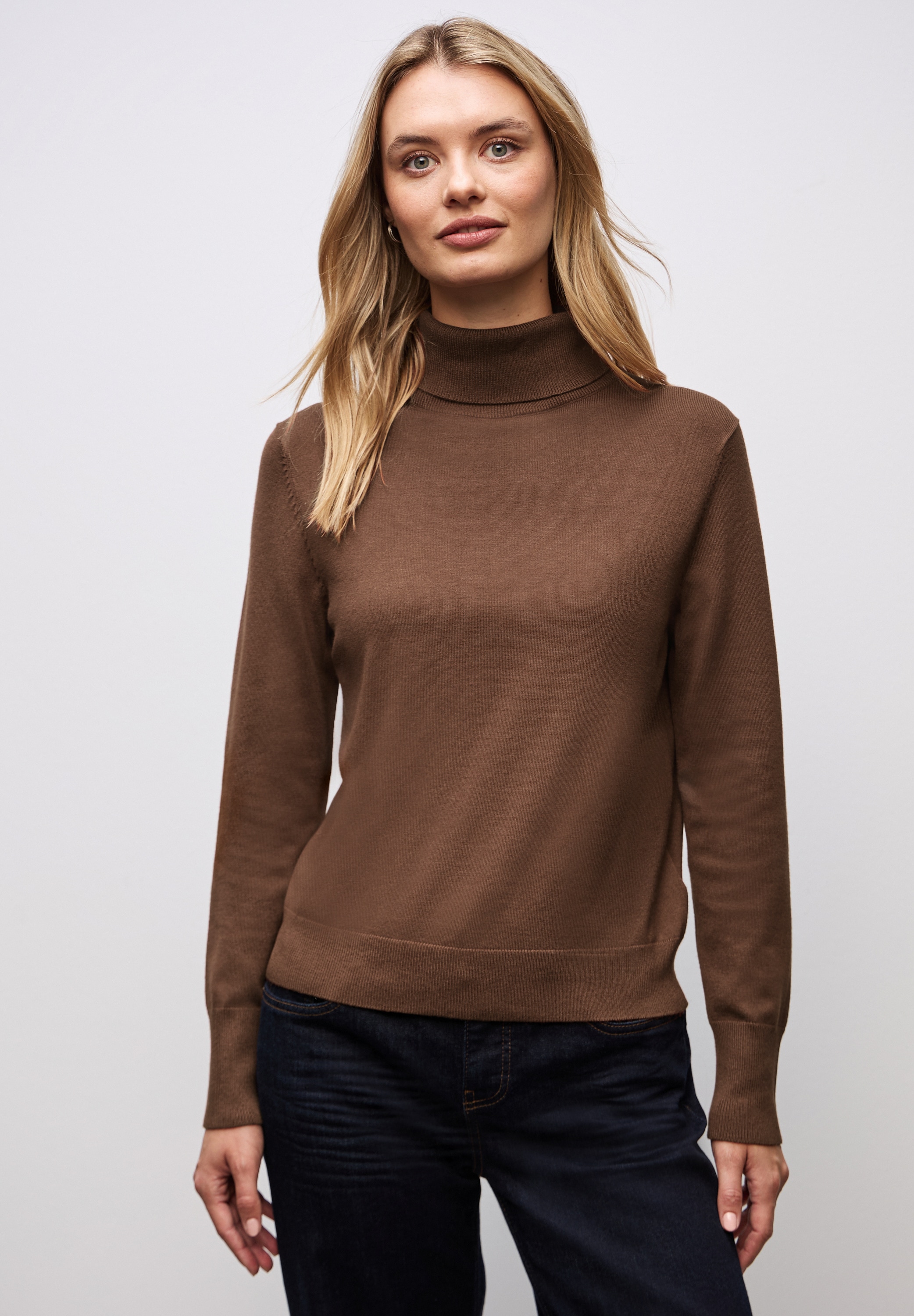 STREET ONE Rollkragenpullover mit Strick-Struktur günstig online kaufen