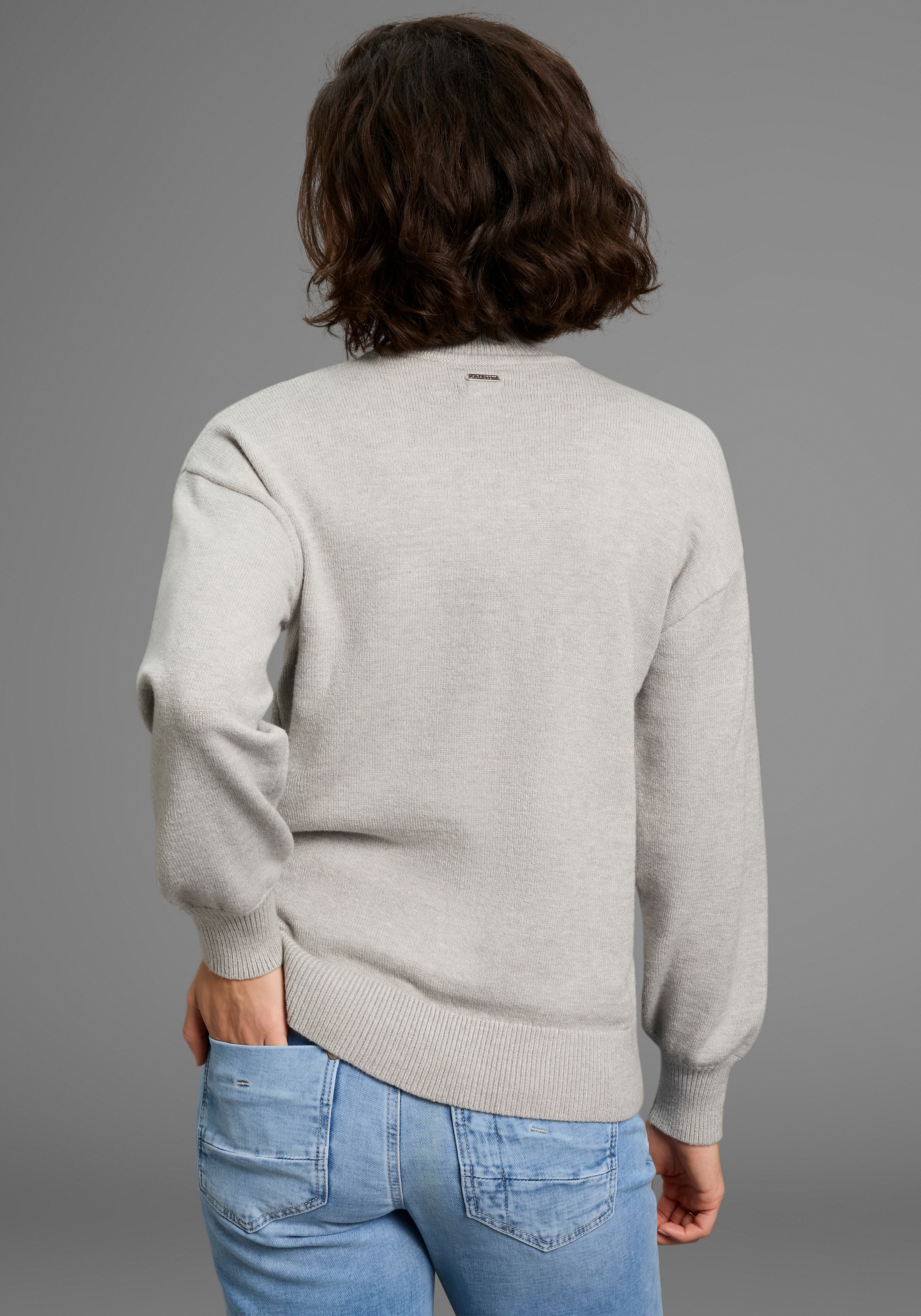 Laura Scott Stehkragenpullover, mit Volumenarm günstig online kaufen