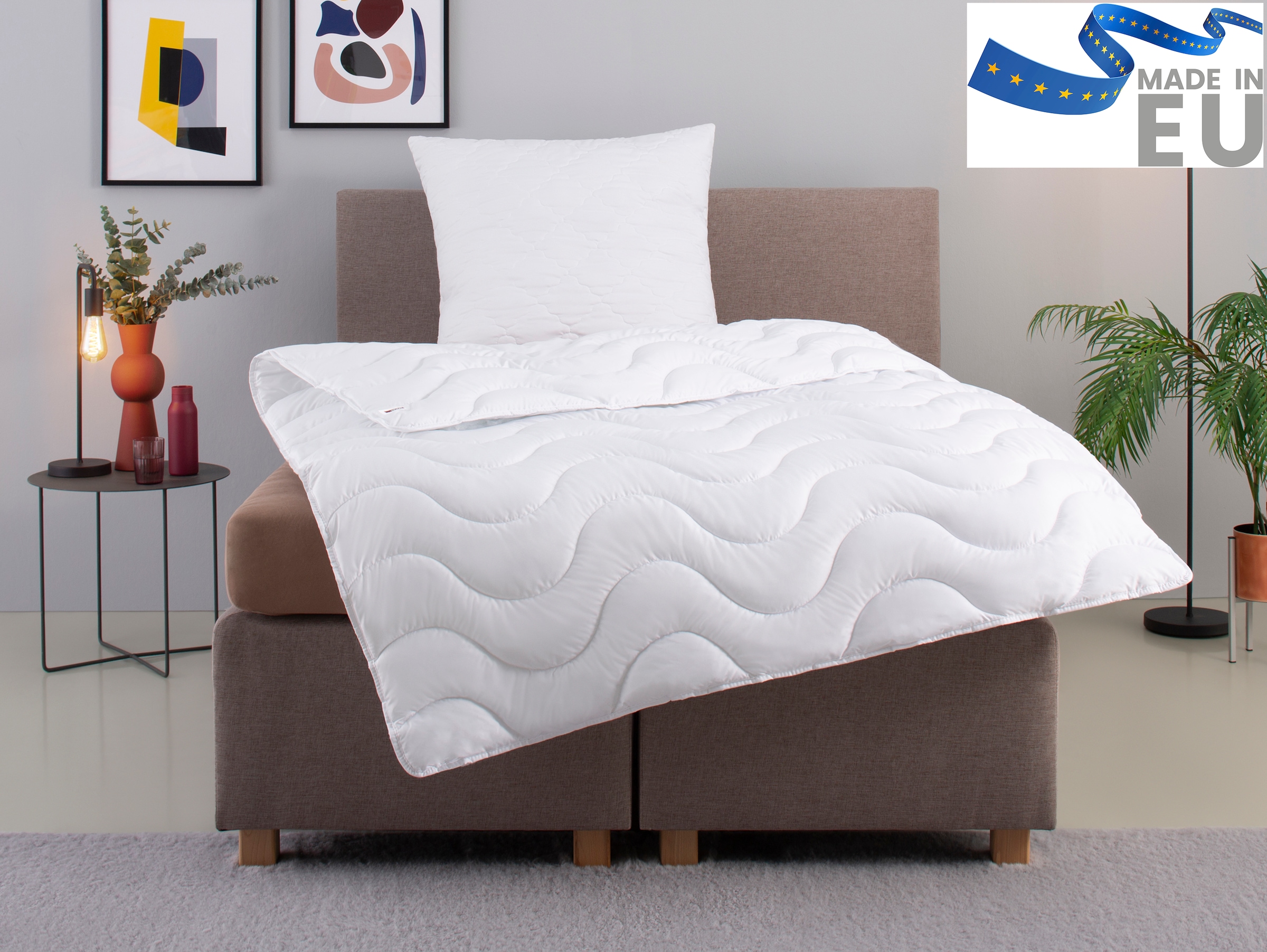 OTTO home Microfaserbettdecke + Microfaserkissen "Mailo, Bettdecke 135x200 günstig online kaufen