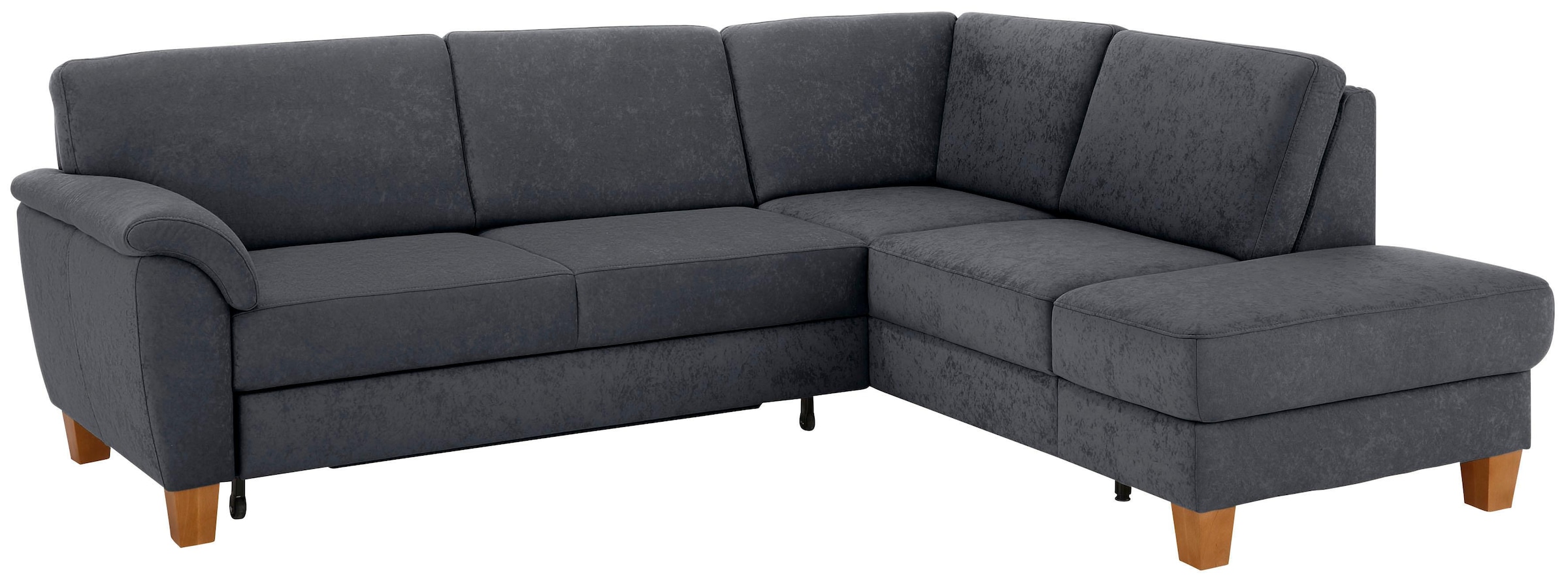 OTTO home Ecksofa »Alta L-Form« mit Federkern und Kontrastnaht, Füße Buche eichefarben