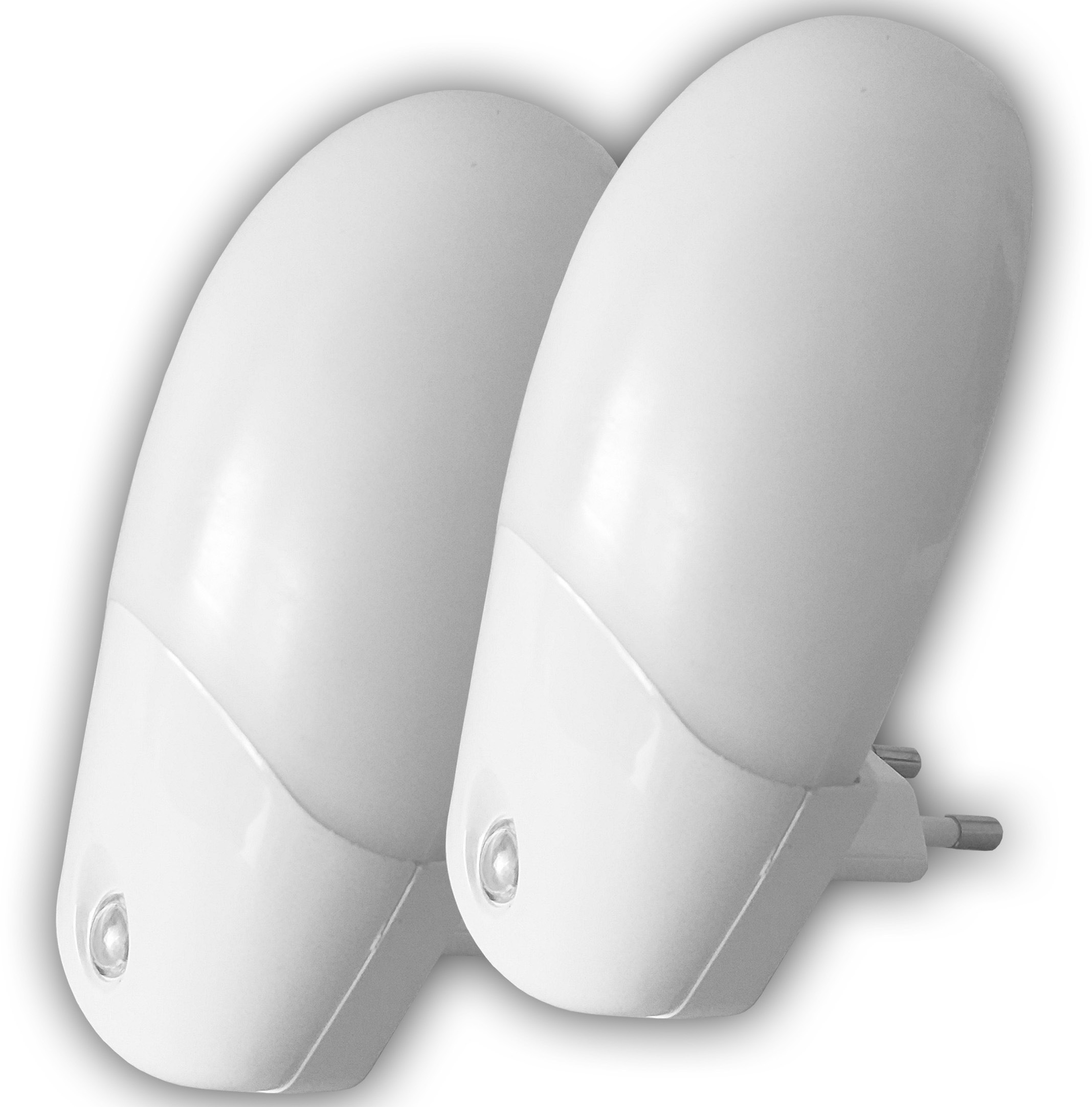 NIERMANN LED Nachtlicht, 1, 1 Stk., weiß, Leuchten, Stecker-Nachtlicht 3in1 mit Dämmerungsensor, Set aus 2 Stück