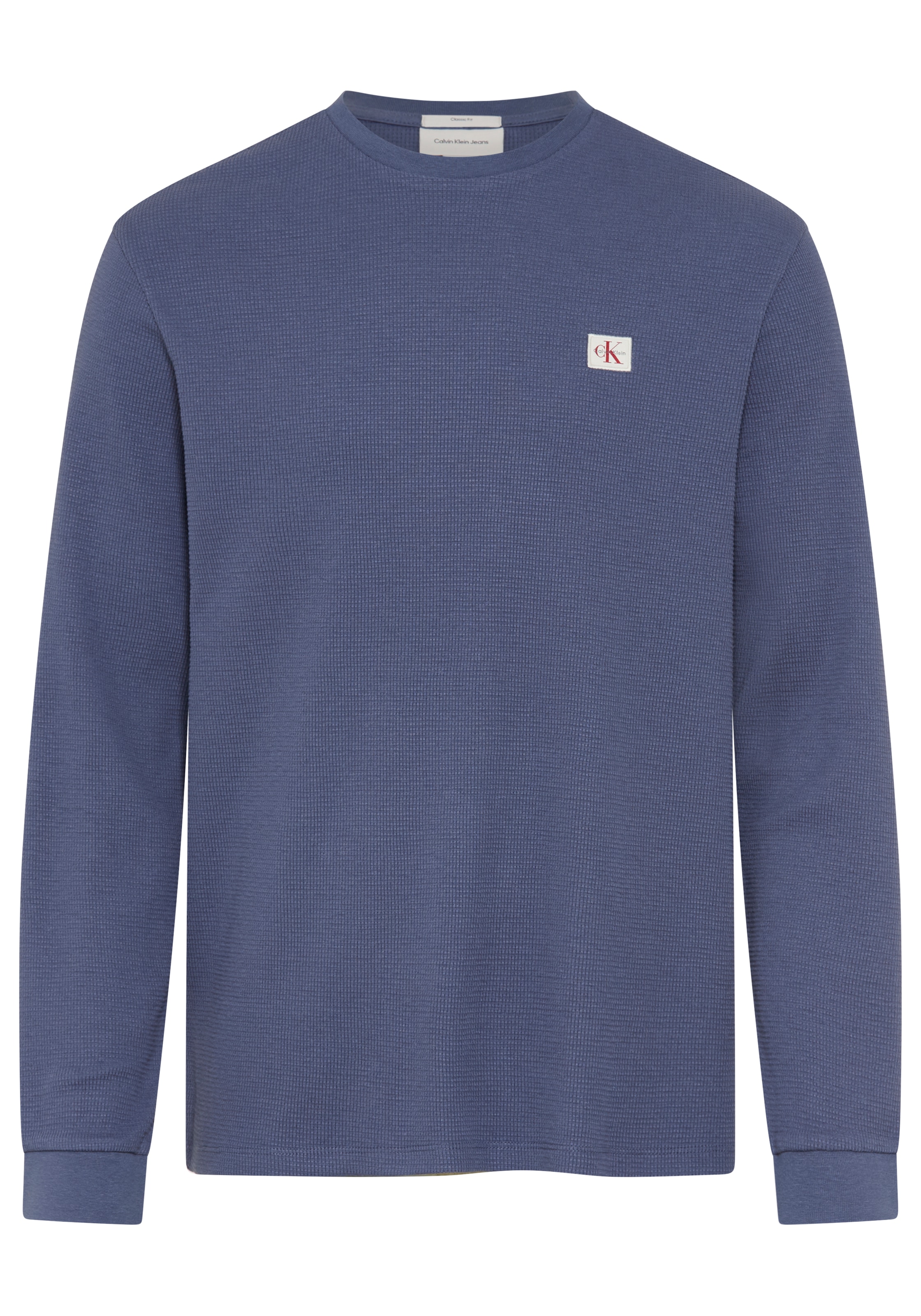 Calvin Klein Jeans Langarmshirt "LS WAFFLE BADGE CREWNK TEE" Mit Rundhalsau günstig online kaufen