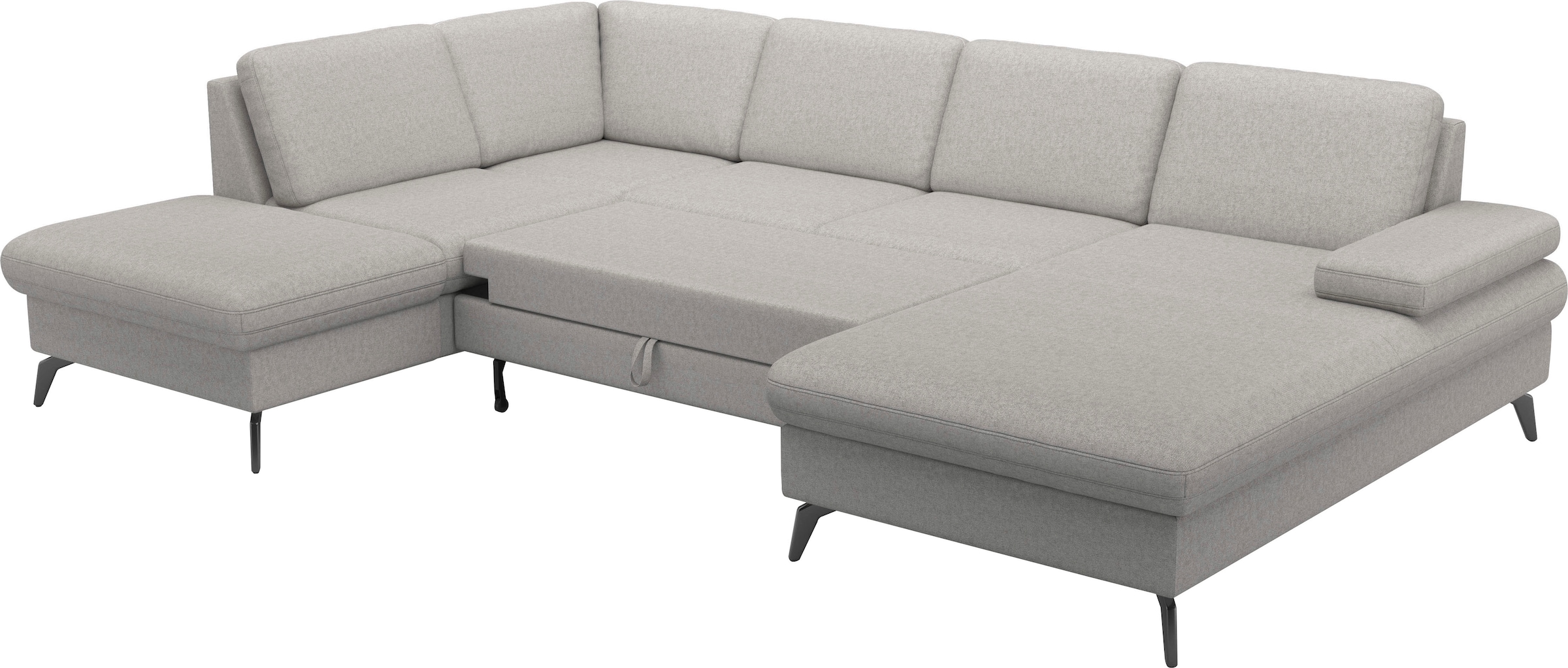 sit&more Wohnlandschaft »Morris Jubi U-Form«, inkl. Armteilfunktion und 1 Zierkissen, wahlweise mit Bettfunktion