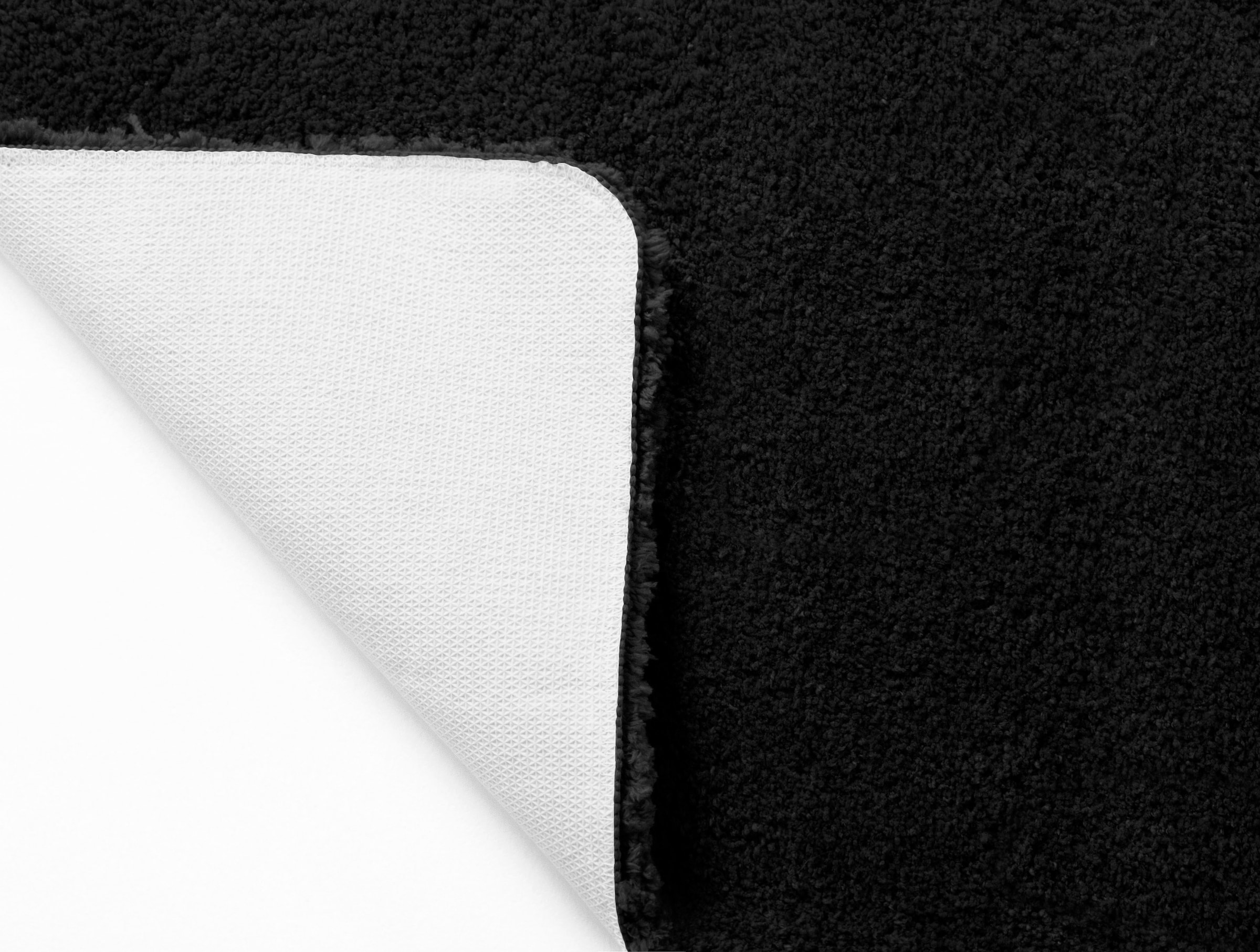 my home Badematte »Sanremo, Badvorleger, Badezimmer Teppich, sehr weich«, rutschhemmend beschichtet, fußbodenheizungsgeeignet-schnell trocknend, Badteppich, unifarben, rechteckig, rund & als 3-tlg. Set erhältlich