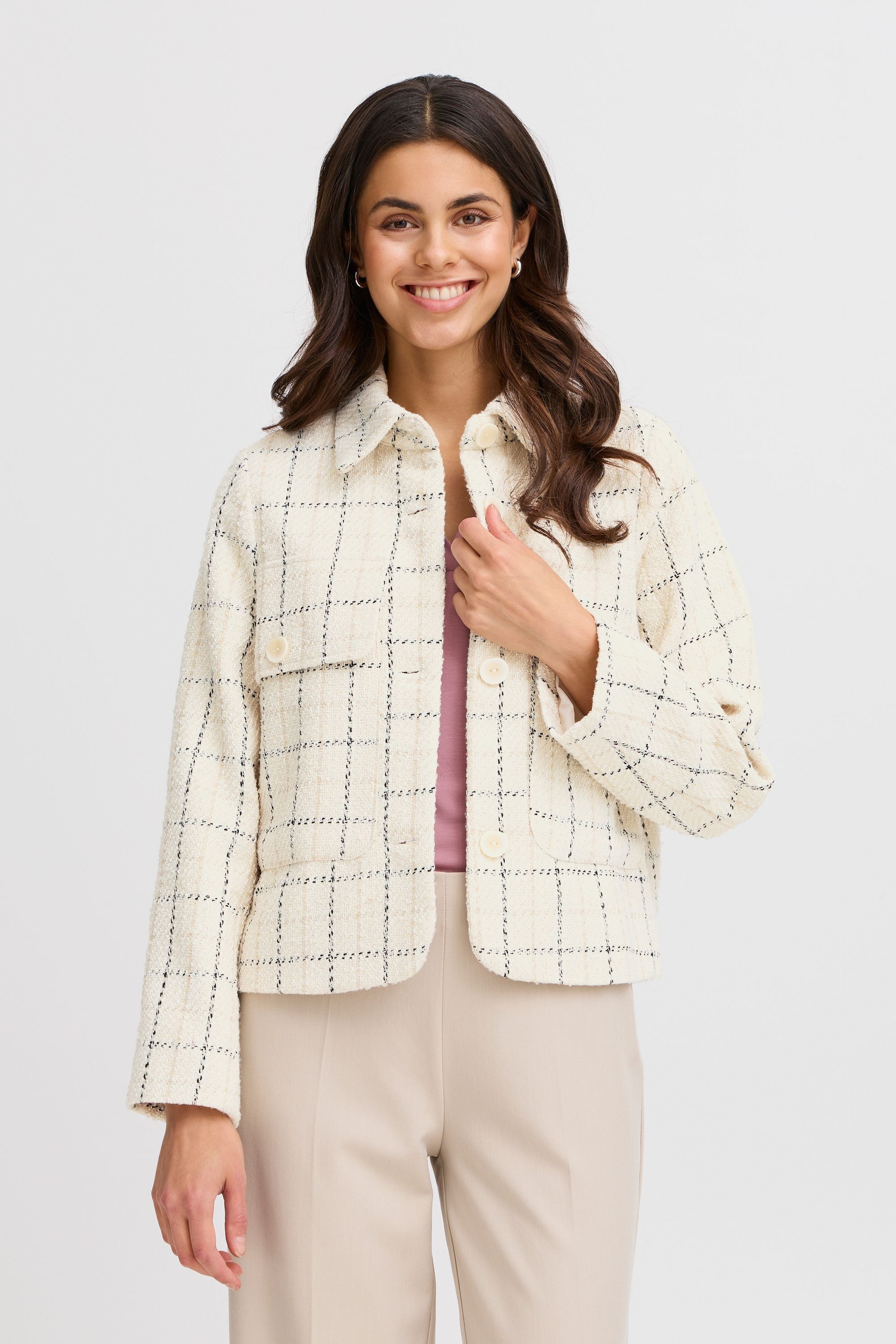 fransa Kurzjacke »Kurzjacke FRCHANI JA 1«, ohne Kapuze