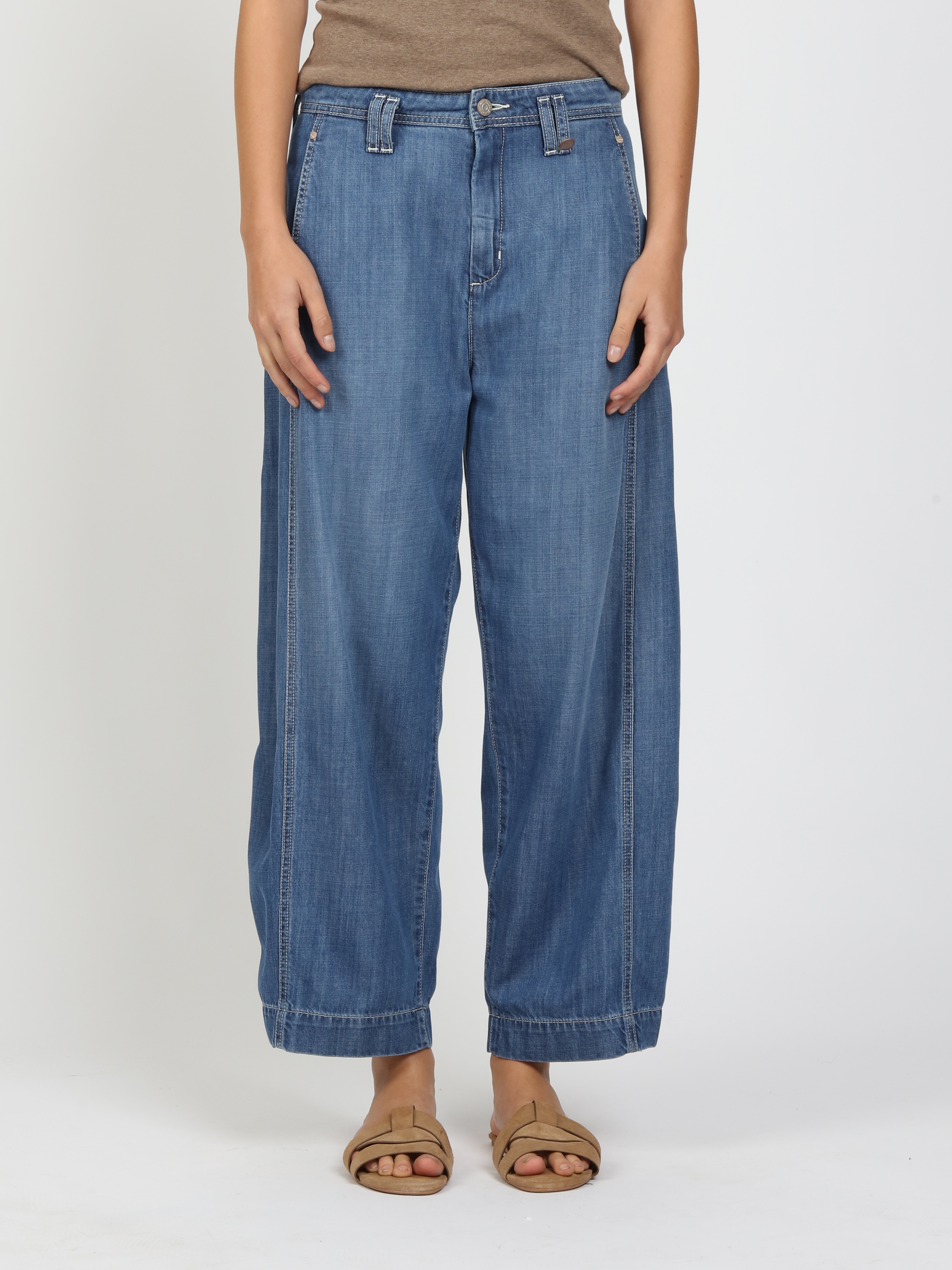 GANG Loose-fit-Jeans "94SINA CHINO" Light Denim, Barrel Fit