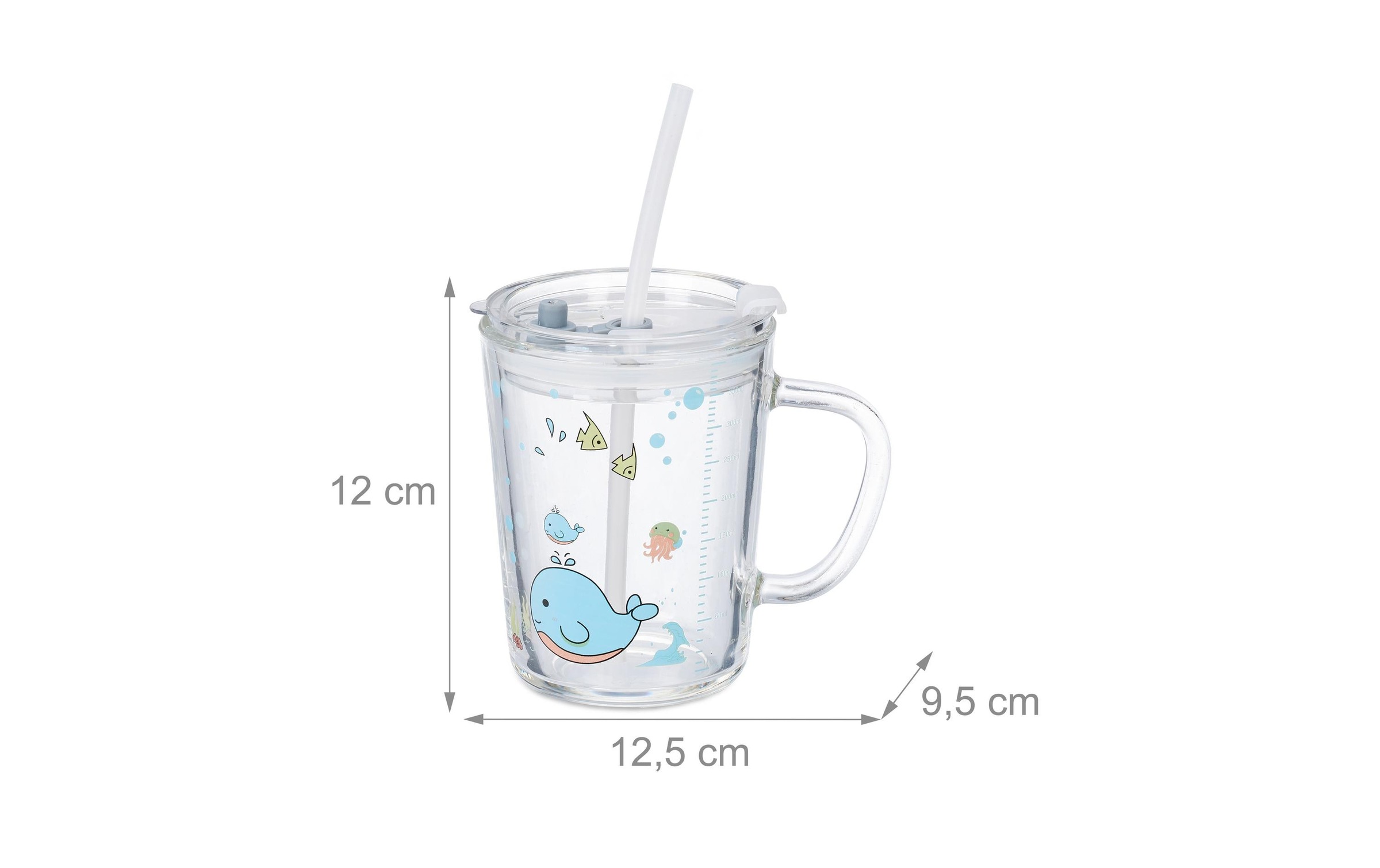 relaxdays Kinderbecher »Wal 2 Stück 400 ml«