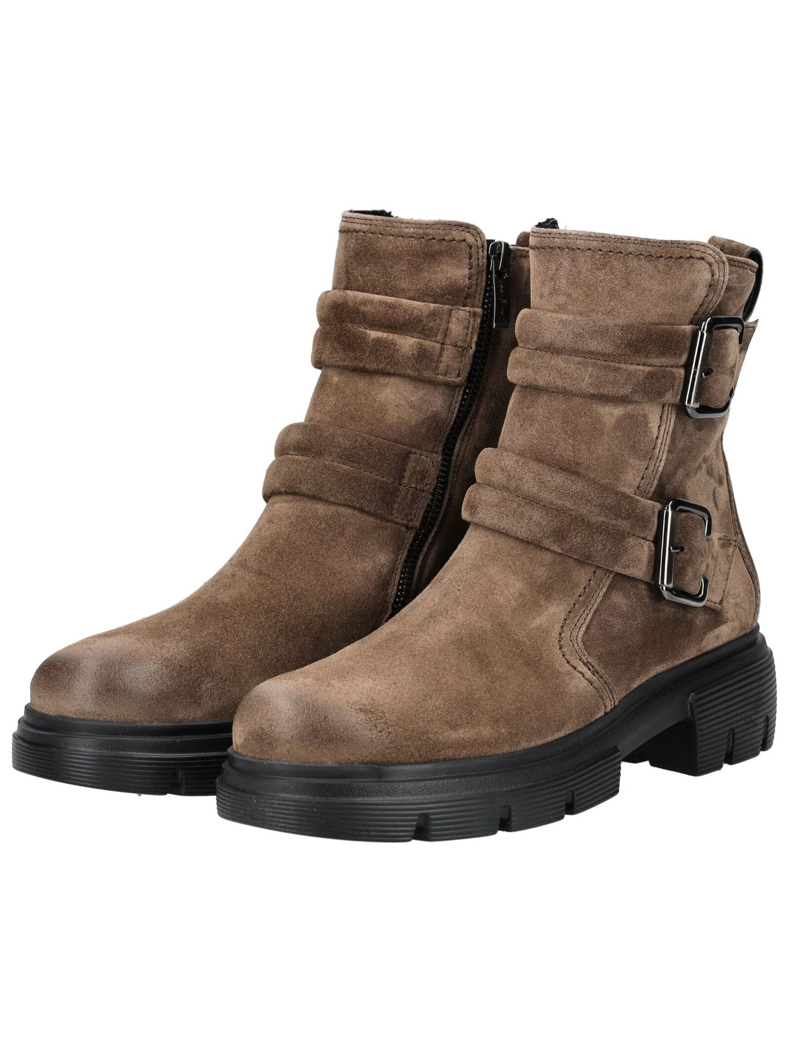 Stiefelette PAUL GREEN "Paul Green Stiefelette Veloursleder", Damen, Gr. 38, erde, Veloursleder, Schuhe Stiefelette 3