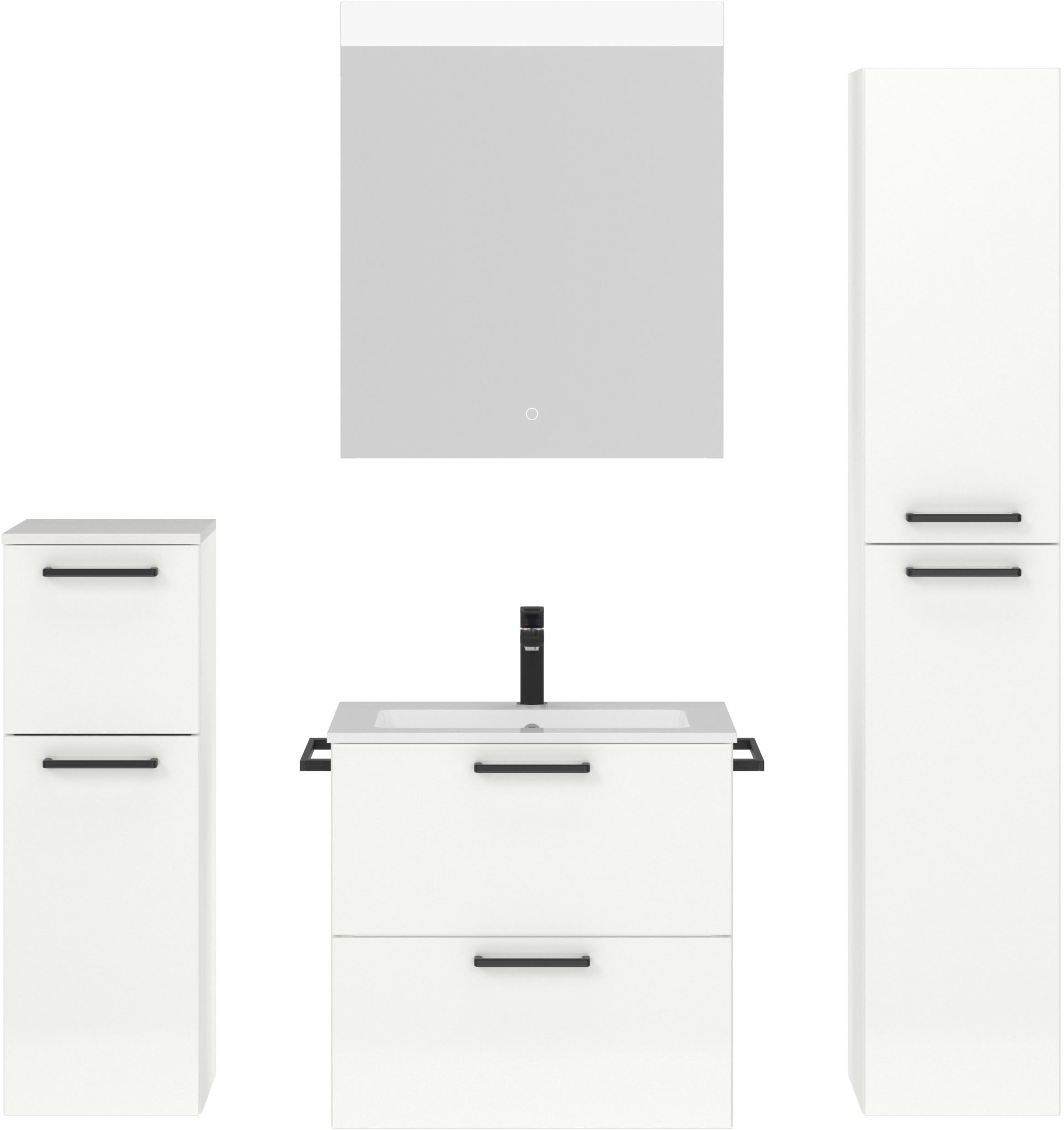 nobilia Badmöbel-Set "Tolvina" vormontiert, mit Soft-Close, 4 Stk. tlg. günstig online kaufen