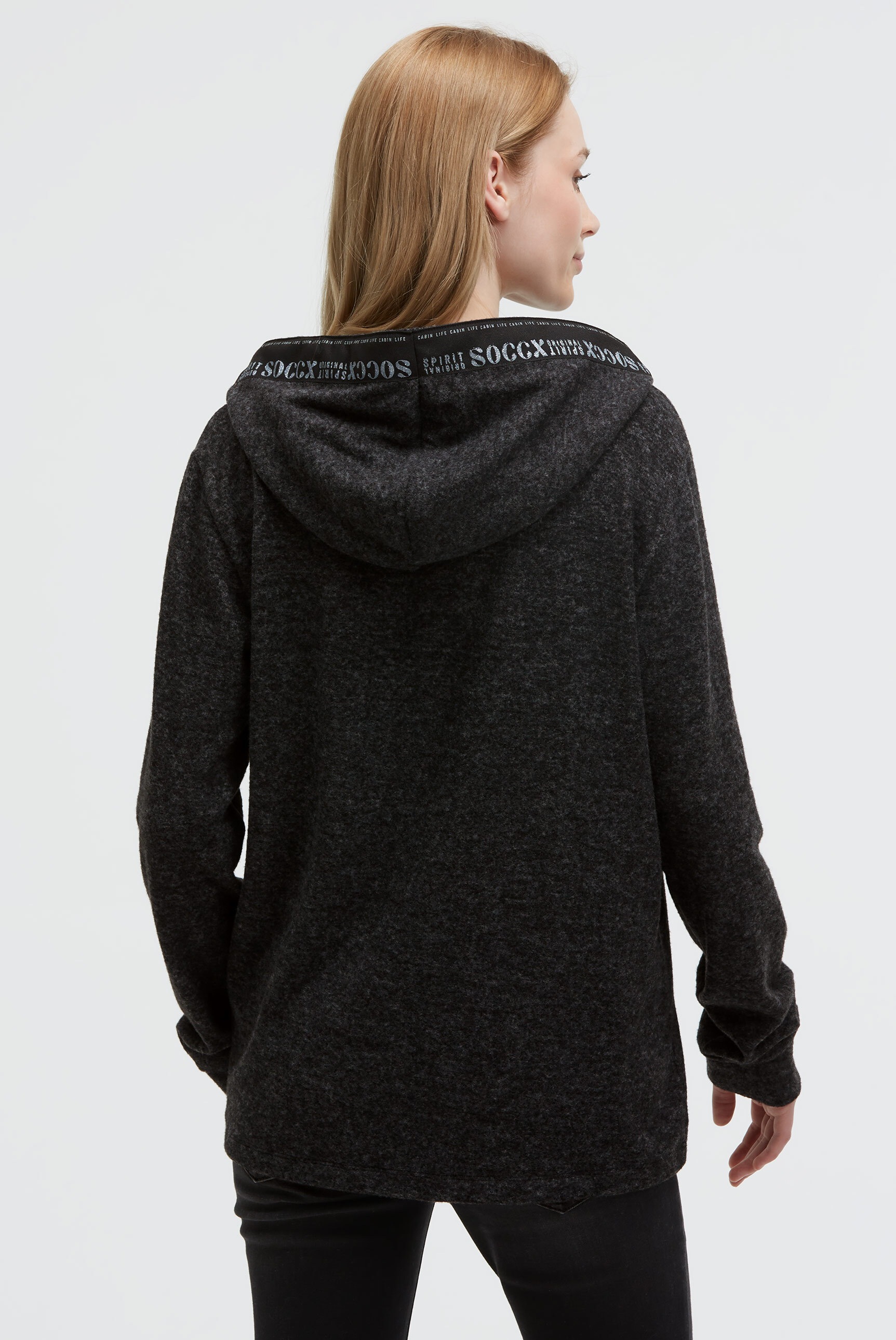 SOCCX Kapuzenpullover, aus Feinstrick