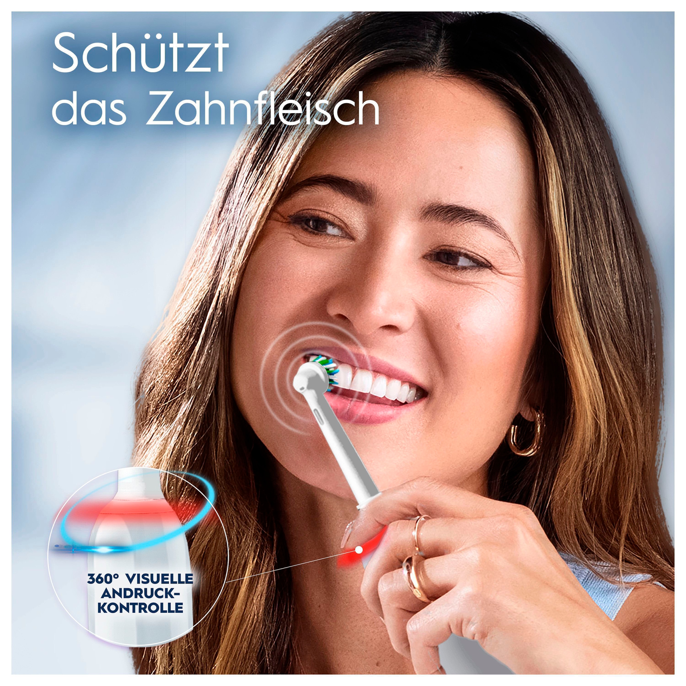 Oral-B Elektrische Zahnbürste »Pro 3 3500«, 2 St. Aufsteckbürsten, 3 Putzmodi