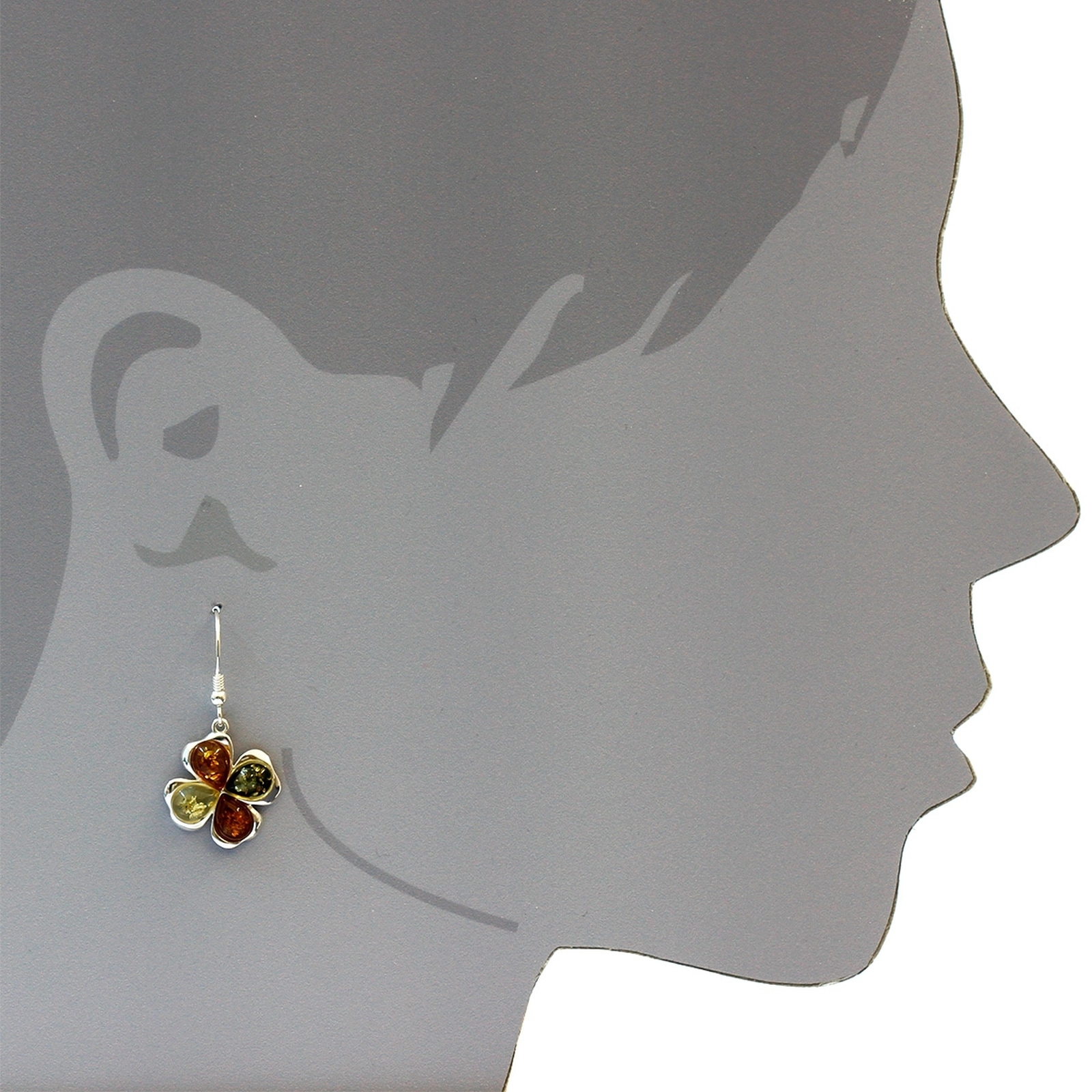 OSTSEE-SCHMUCK Paar Ohrhänger »Ostsee-Schmuck Ohrhänger Kleeblatt Ohrhänger Kleeblatt«, (2 tlg.)