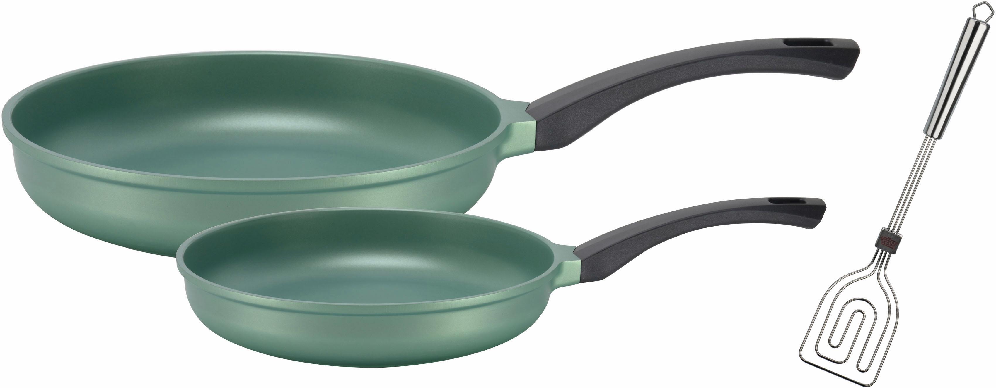 GSW "Rainbow" Aluminiumguss Set, 1x Bratpfanne Ø 20 cm, 1x Bratpfanne Ø 28 cm, 3 Stk. tlg. Induktion