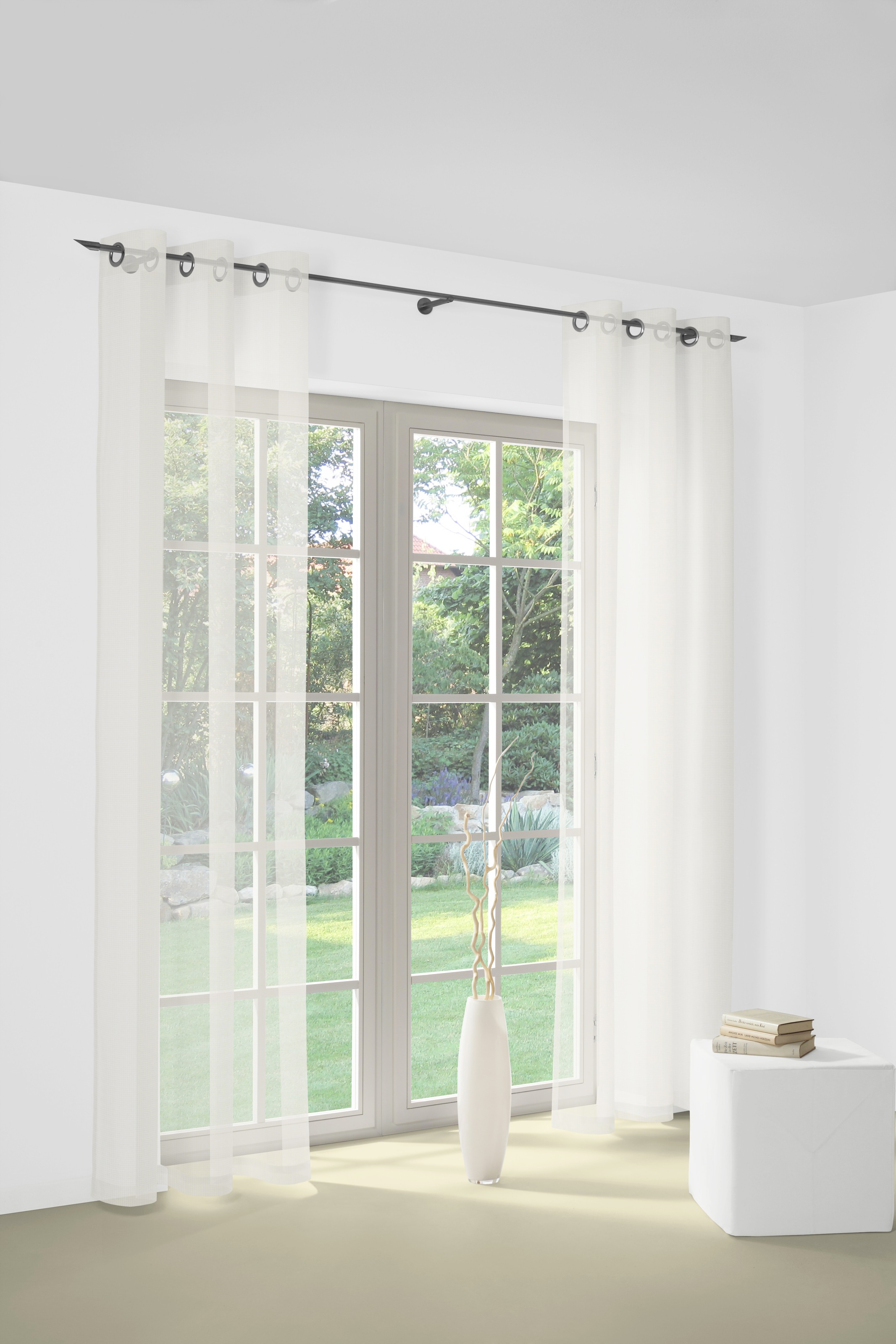 Wirth Gardine "Bettina" Ösen 1 Stk. tlg. Fertig-Store mit Metallösen nach M günstig online kaufen