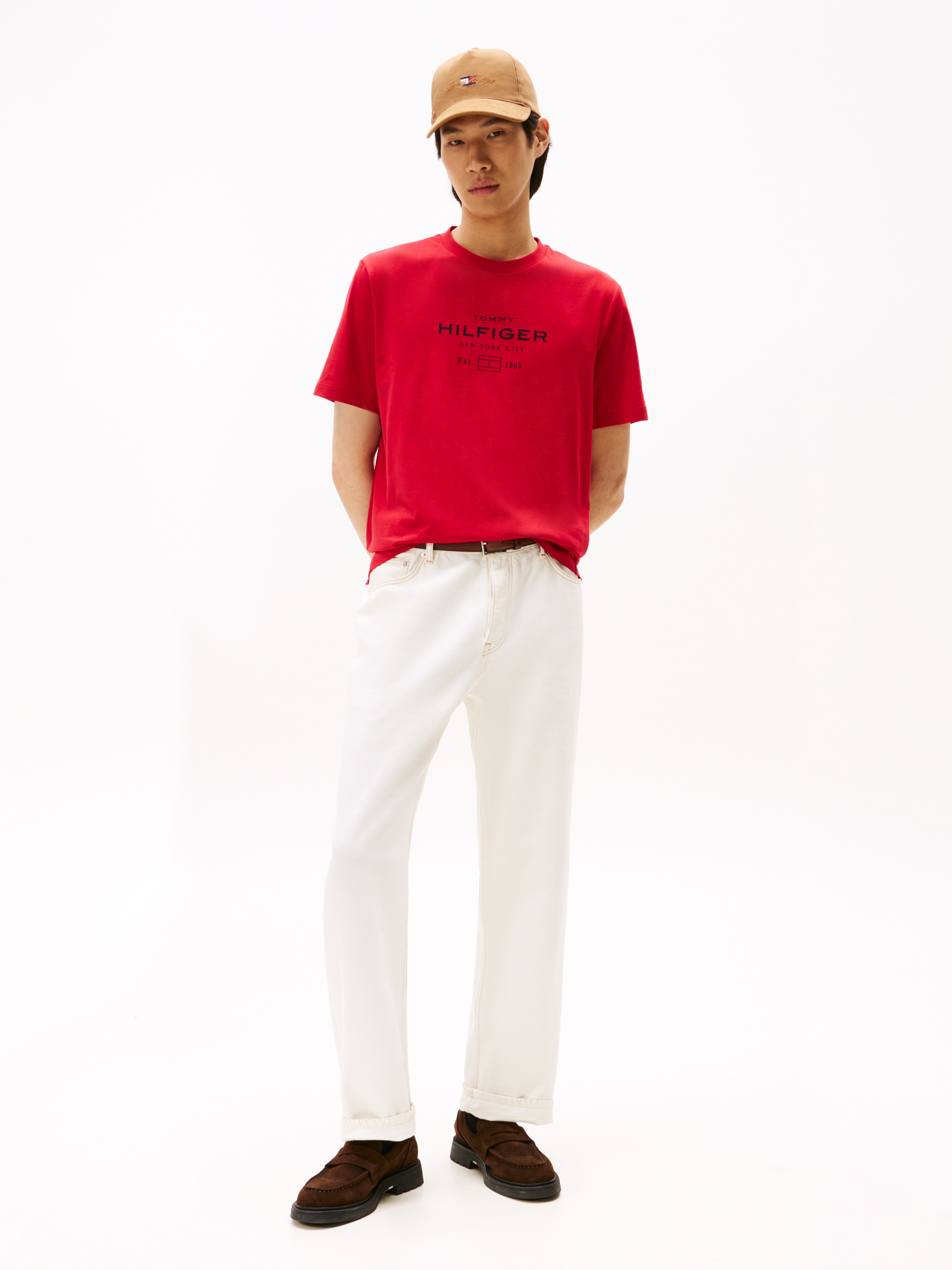 Tommy Hilfiger T-Shirt »HILFIGER STACK GRAPHIC TEE« Regular fit mit Rundhalsausschnitt