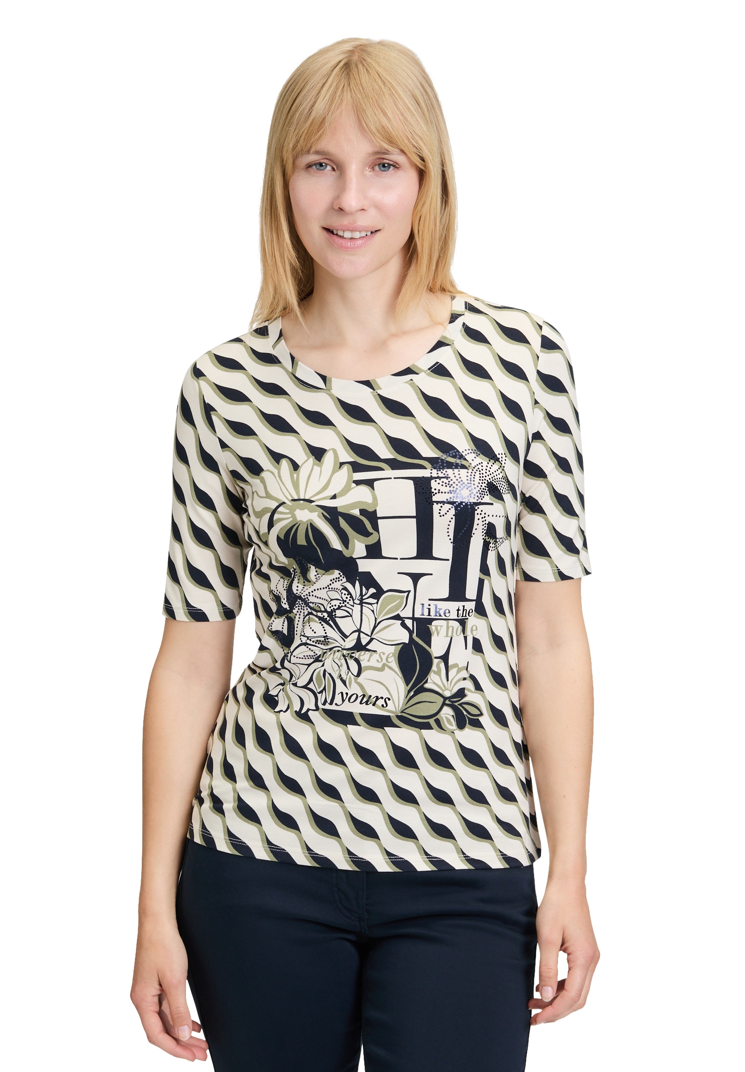Betty Barclay Kurzarmshirt "Betty Barclay Basic Shirt mit Print", (1 tlg.) günstig online kaufen
