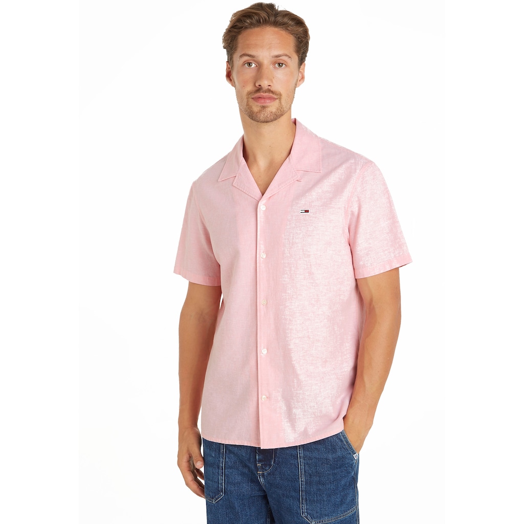 Tommy Jeans Plus Kurzarmhemd »TJM LINEN BLEND CAMP SHIRT EXT«, Große Größen